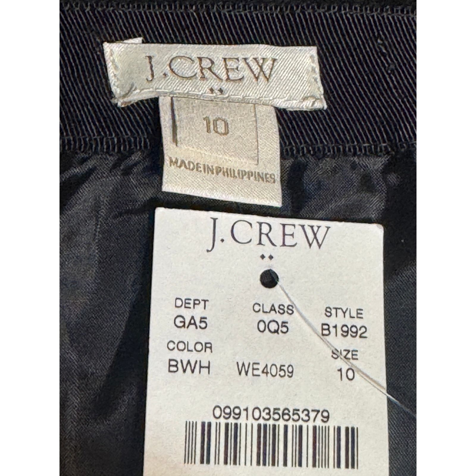 J.Crew J.Crew Black/White Herringbone Wool Blend New Skirt Size 10 Size 34" / US 12 / IT 48 - 5 Thumbnail