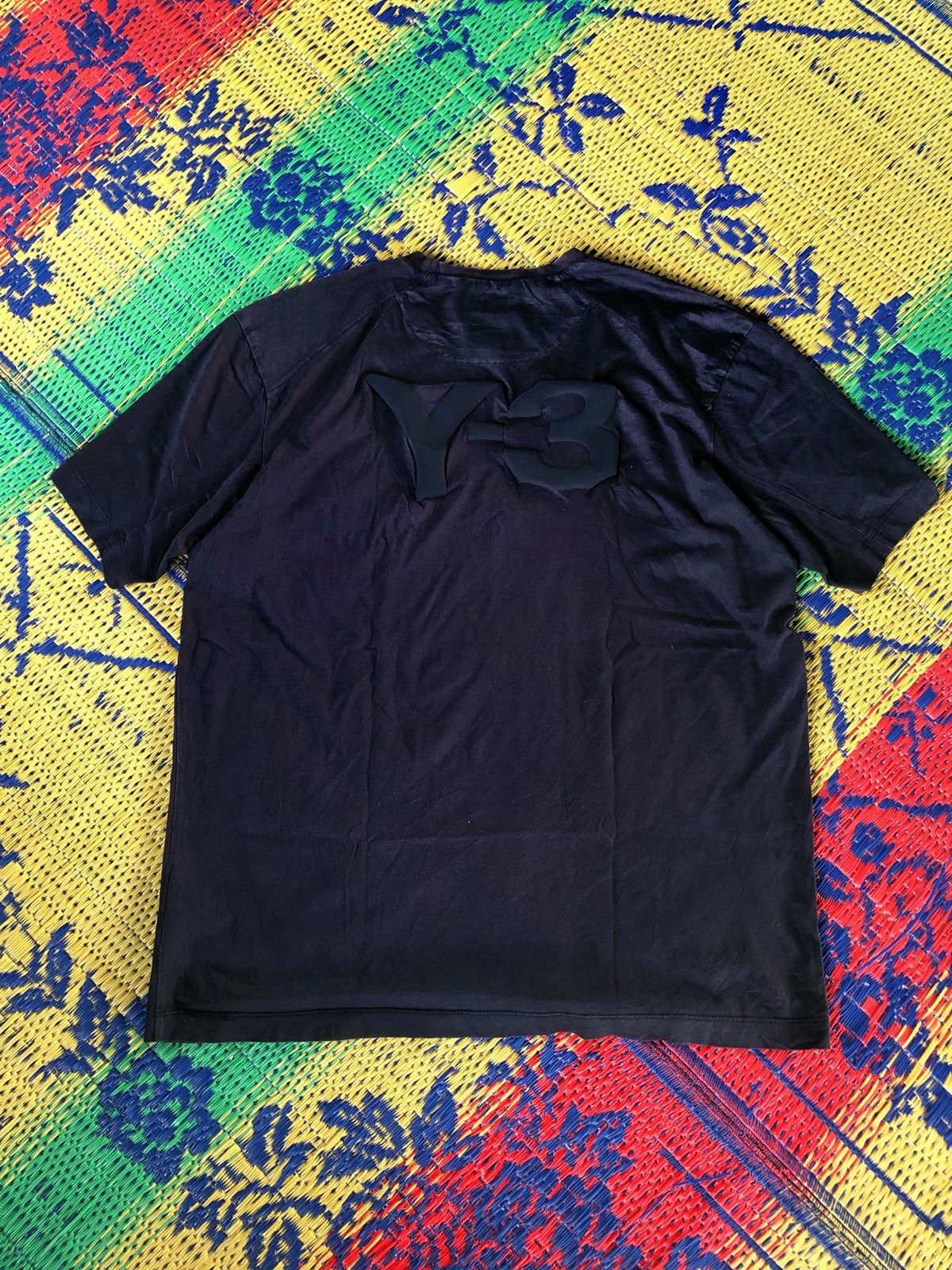 image of Adidas Yohji Yamamoto Black On Black Logo Tee, Men's (Size Large)