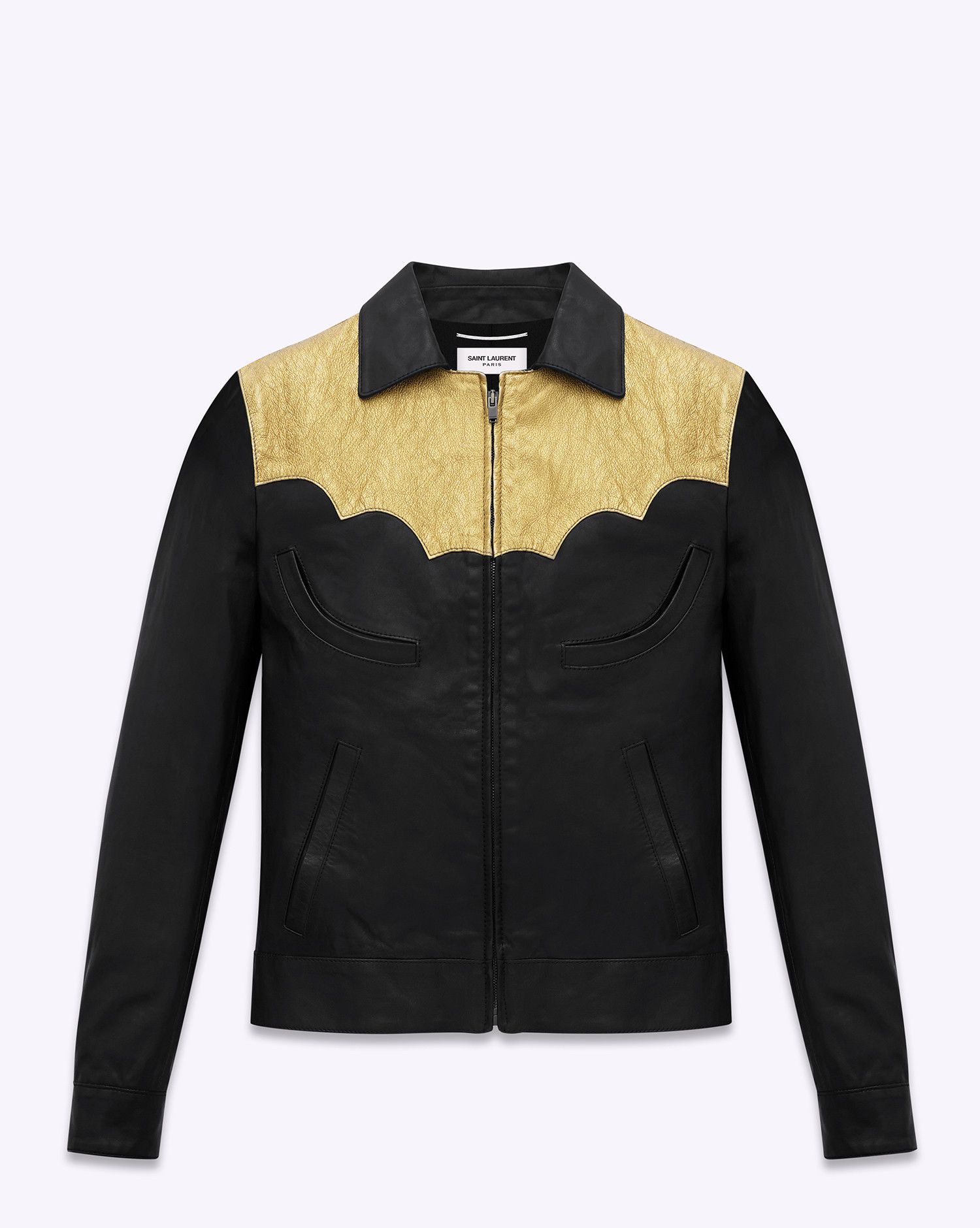 Hedi Slimane × Saint Laurent Paris GRAIL SS15 PSYCH ROCK CIRCUS WESTERN OILED CALFSKIN JACKET Size US M / EU 48-50 / 2 - 15 Thumbnail