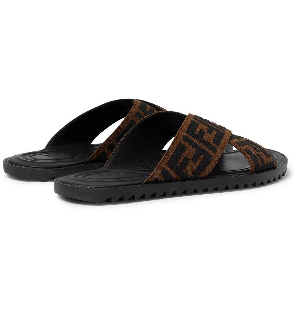 Fendi o1B3y1r0326 Slippers in Chocolate Brown/Black Size US 10 / EU 43 - 2 Thumbnail
