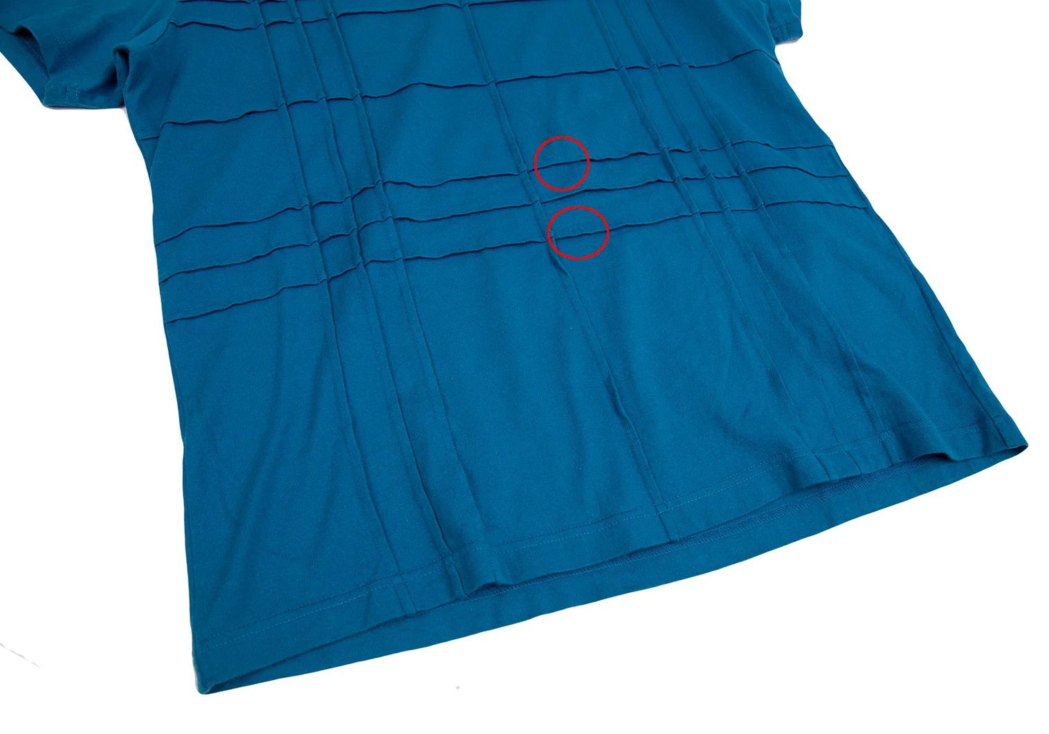 Issey Miyake Front-Grid Pintucked T-Shirt in Blue 4 Size US XL / EU 56 / 4 - 5 Thumbnail