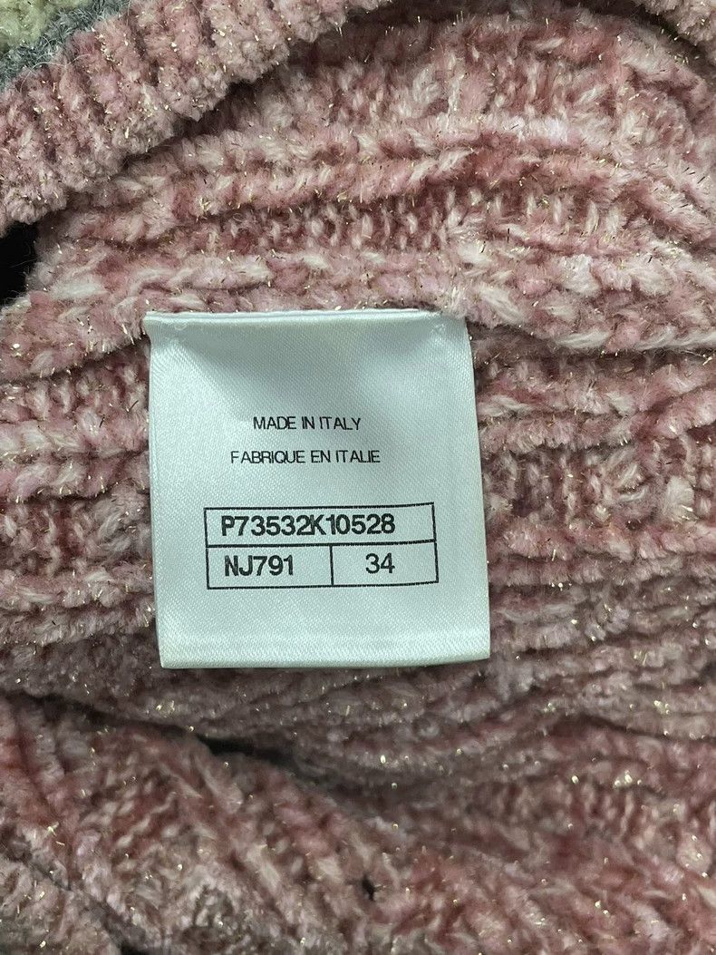 Chanel Chanel 22B pink V-neck velvet knit sweater Size XXS / US 00 / IT 34 - 6 Thumbnail