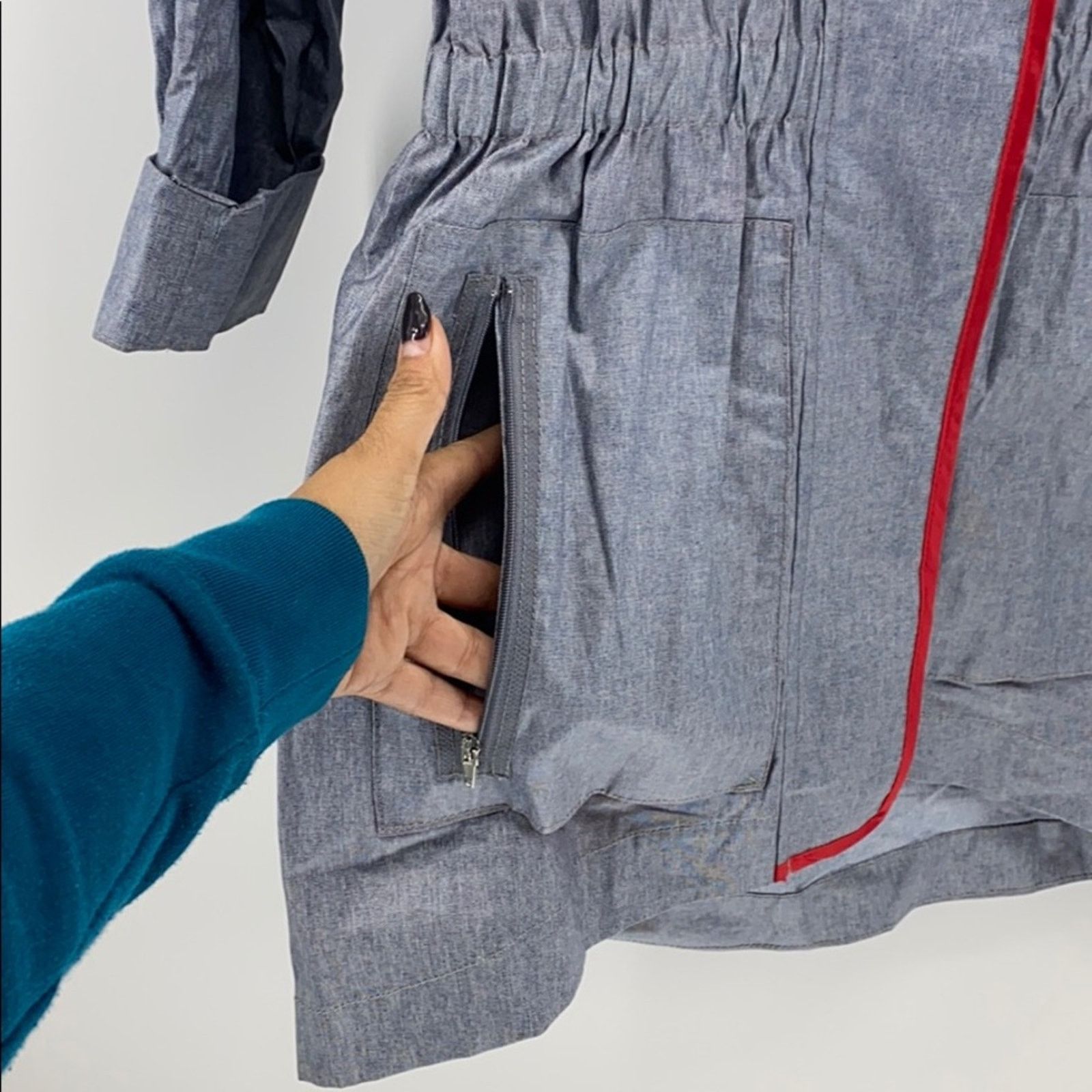 Anthropologie Luii Anthropologie Water Resistant Chambray Zip jacket S Size S / US 4 / IT 40 - 5 Thumbnail