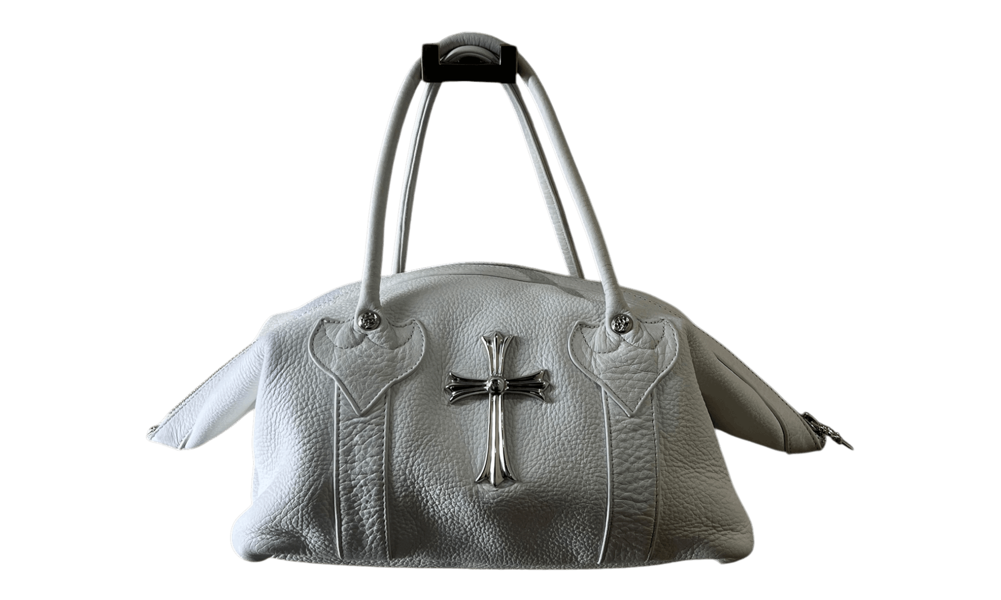 Chrome Hearts White Leather Monica Bag With Silver Cross Logo (Pre-Owned) Size ONE SIZE - 9 Thumbnail