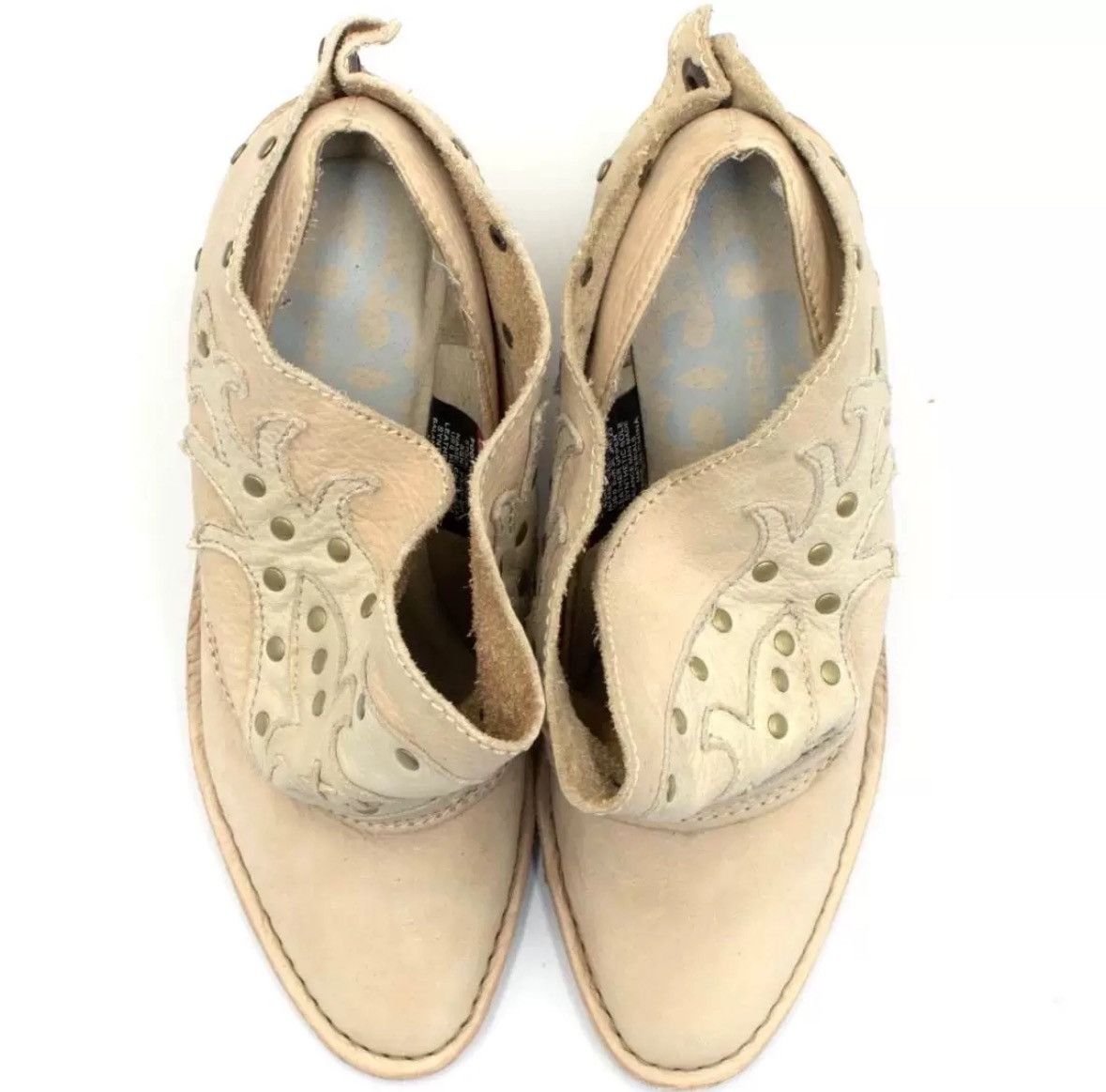 Diesel diesel y2k studded cowboy wedge leather boots in cream Size US 5 / IT 35 - 4 Thumbnail