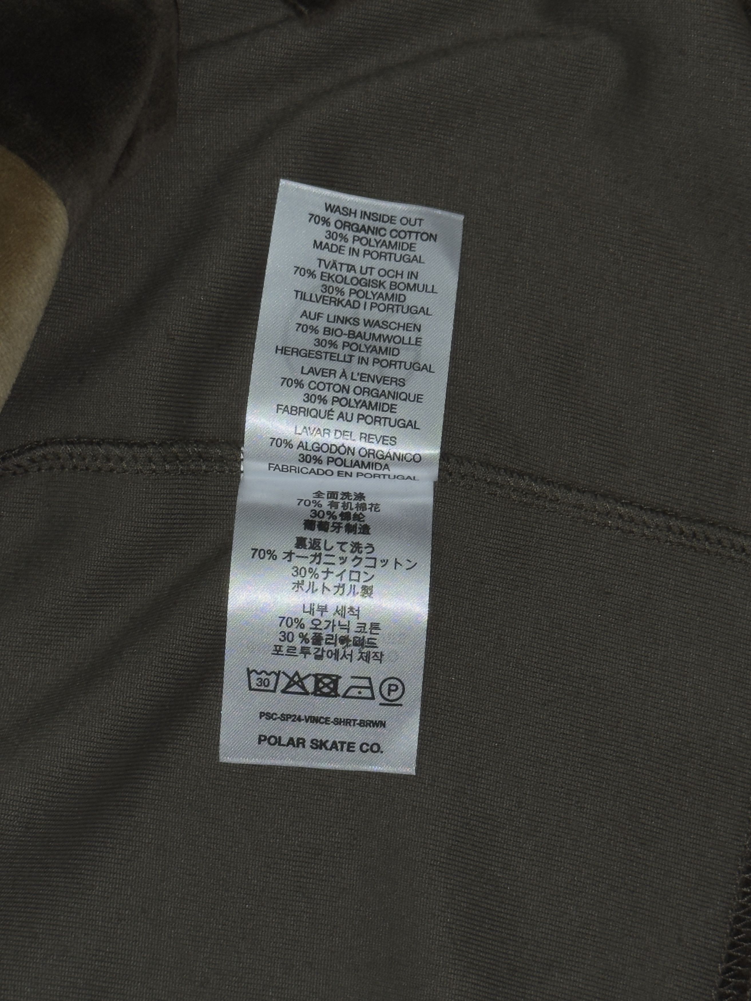 Polar Skate Co. Shirt Polar Skate Co. Vince Zip Velour Brown S Size US S / EU 44-46 / 1 - 8 Thumbnail