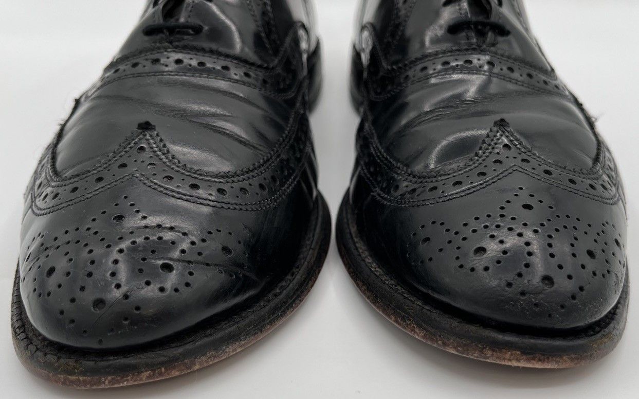 Allen Edmonds Allen Edmonds LLOYD Black Leather Wingtip Brogue Oxford 10.5 Size US 10.5 / EU 43-44 - 3 Thumbnail