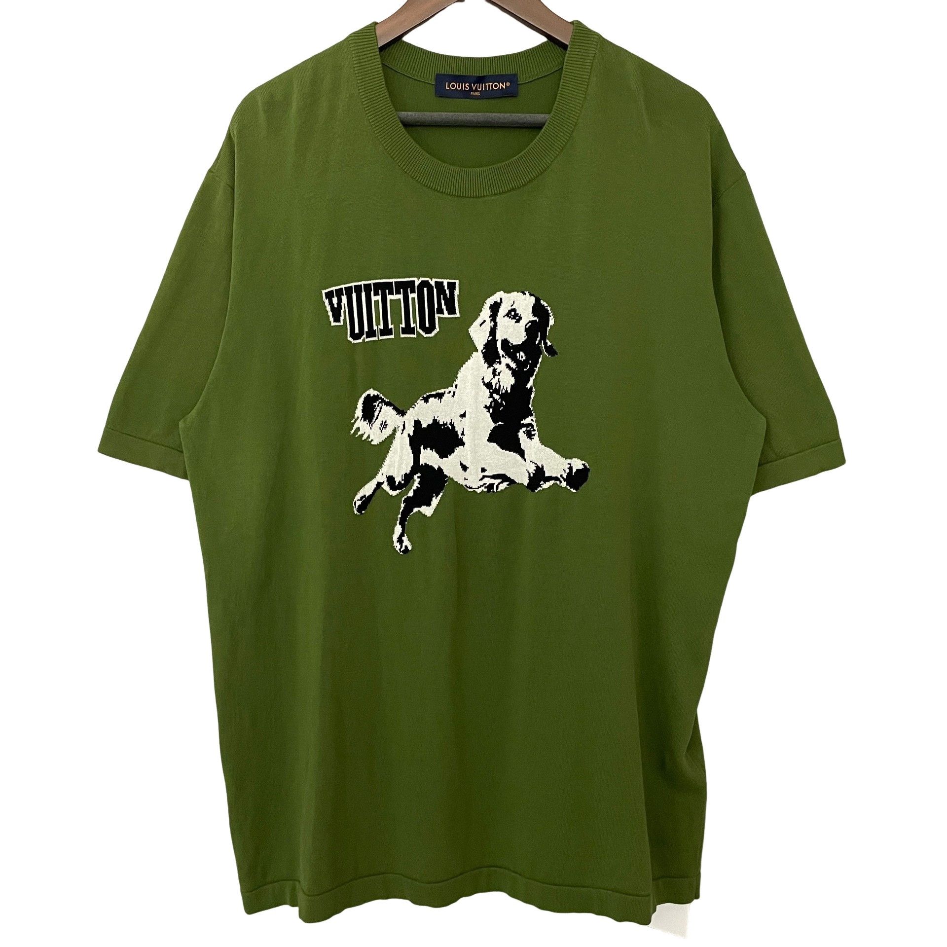Louis Vuitton Louis Vuitton Dog Graphic Green T-Shirt Size 5L Size US XL / EU 56 / 4 - 1 Thumbnail