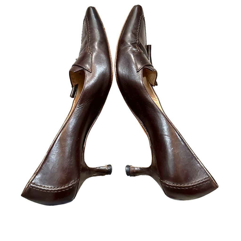 Manolo Blahnik Manolo Blahnik Women's Pumps Pointed Toe Low Kitten Heel Sli Size US 8.5 / IT 38.5 - 5 Thumbnail