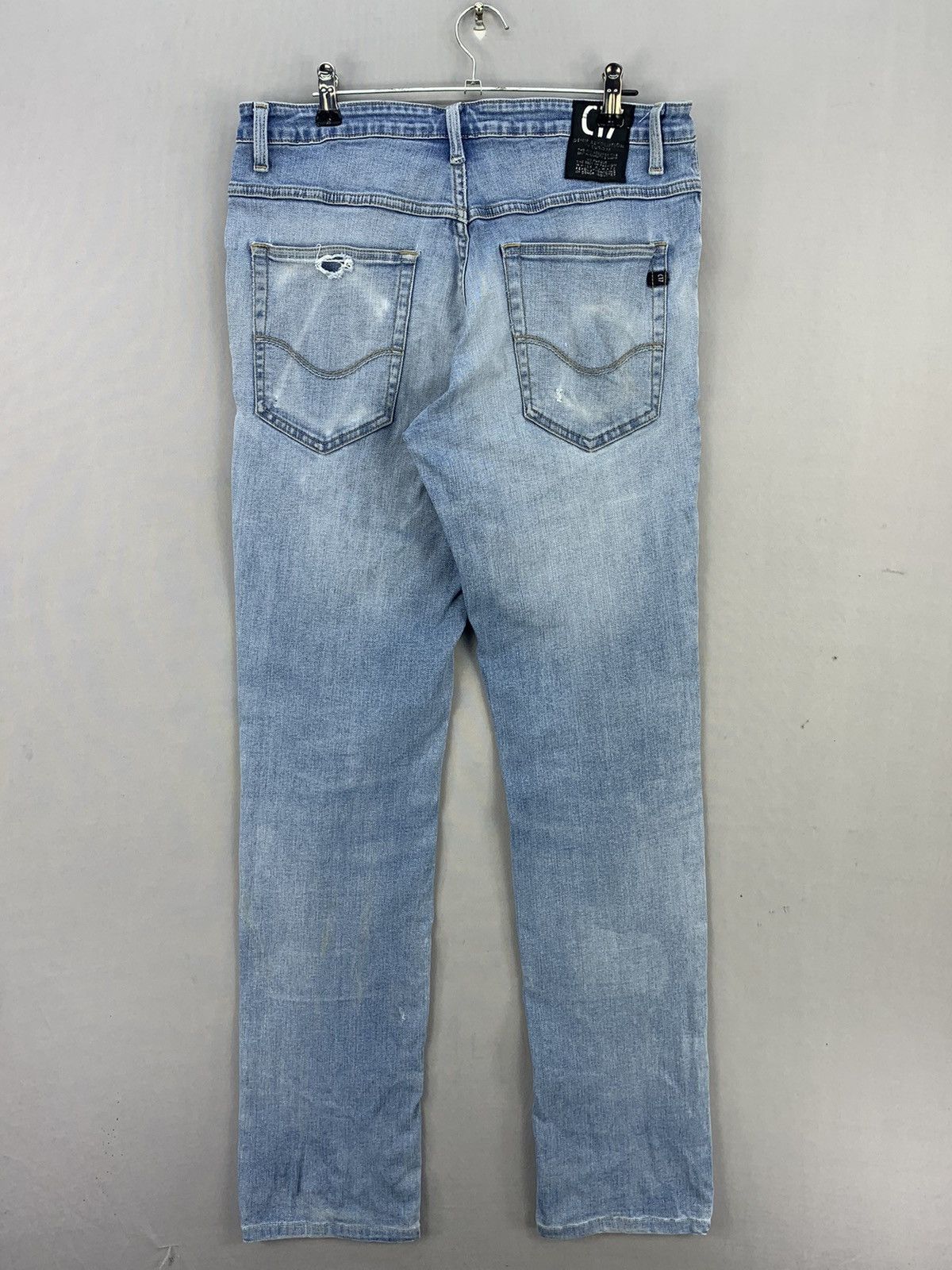 Japanese Brand C17 Distressed Light Wash Denim Jeans Pants Size US 31 - 8 Thumbnail