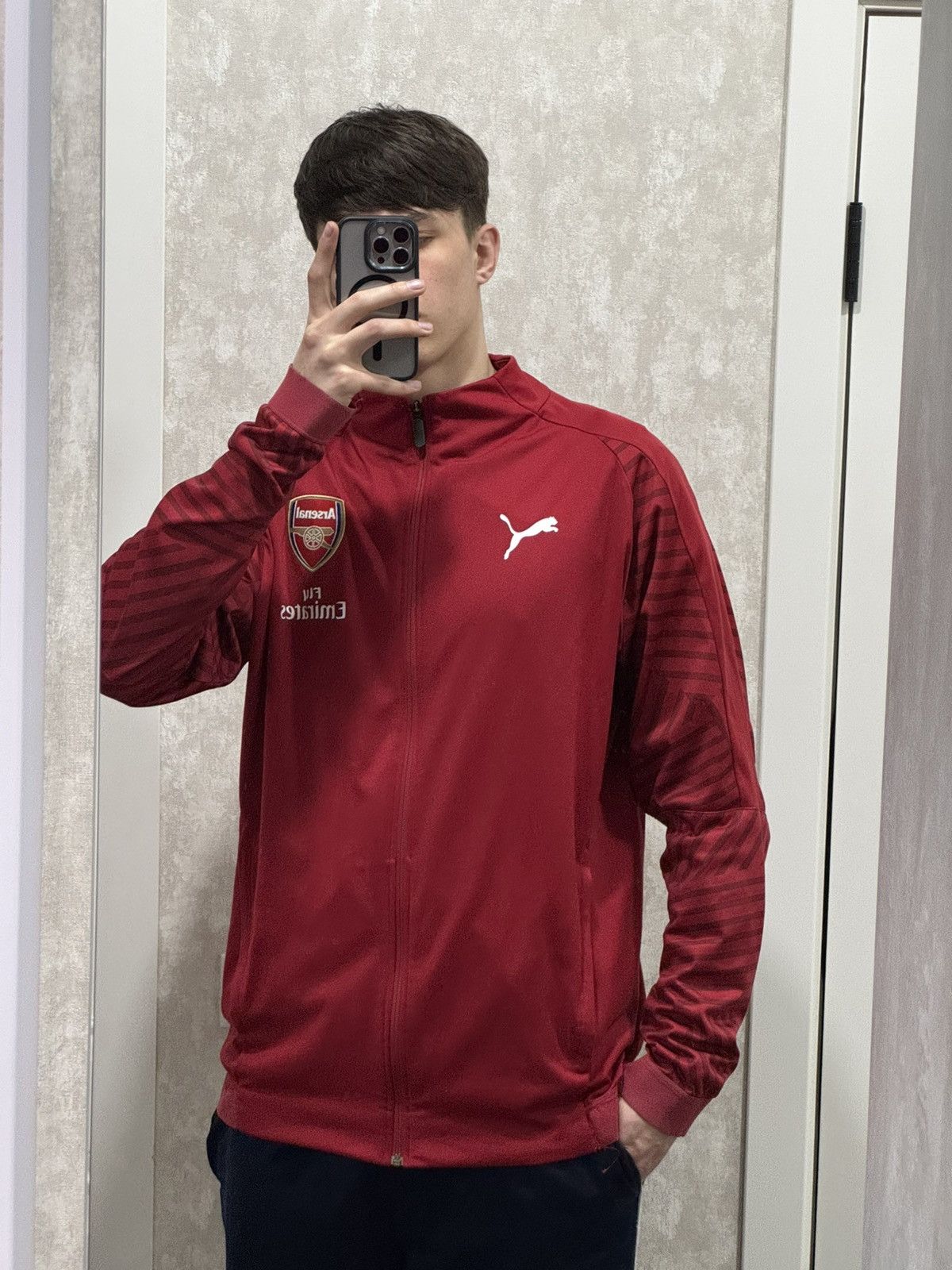 Puma × Vintage Puma Arsenal F. C. zip jacket hoodie soccer jersey size XL Size US XL / EU 56 / 4 - 2 Thumbnail
