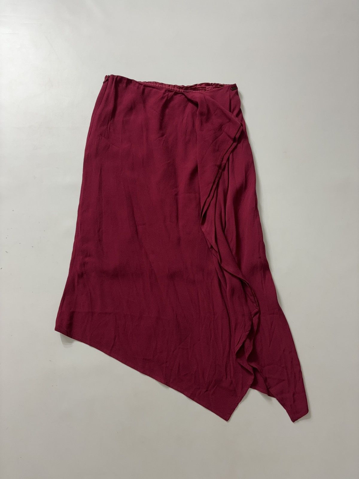 Cop Copine × Vintage COP COPINE VISCOSE ASYMMETRIC MIDI SKIRT VINTAGE Size 28" / US 6 / IT 42 - 1 Thumbnail