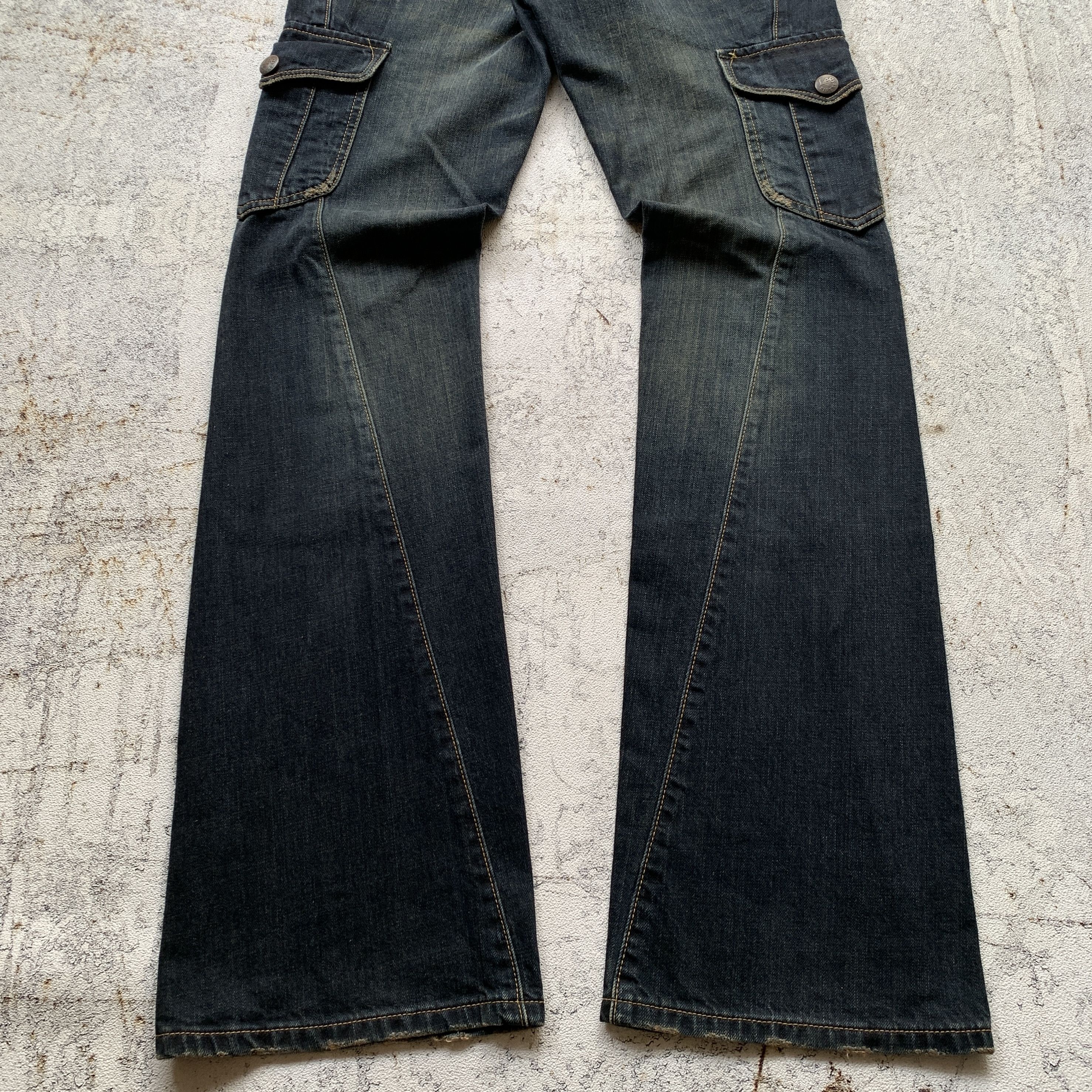 Japanese Brand Lee Riders Spiral ifsix LGB GOA Bootcut Flared Jeans Size US 30 / EU 46 - 2 Thumbnail