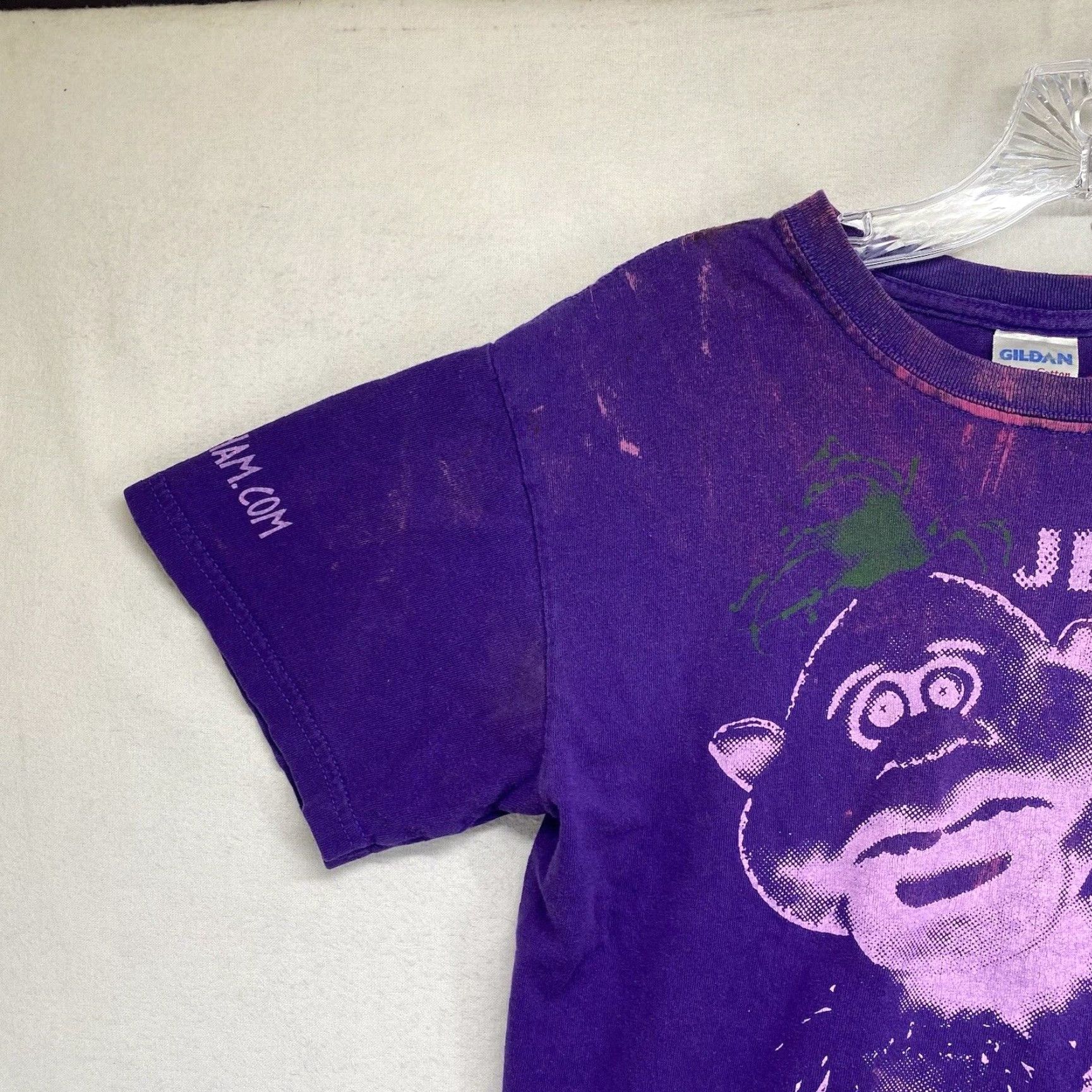 Anvil Jeff Dunham Unisex Adults T-Shirt XS Purple Peanut Graphic Print Crew Neck Humor Size US XS / EU 42 / 0 - 6 Thumbnail