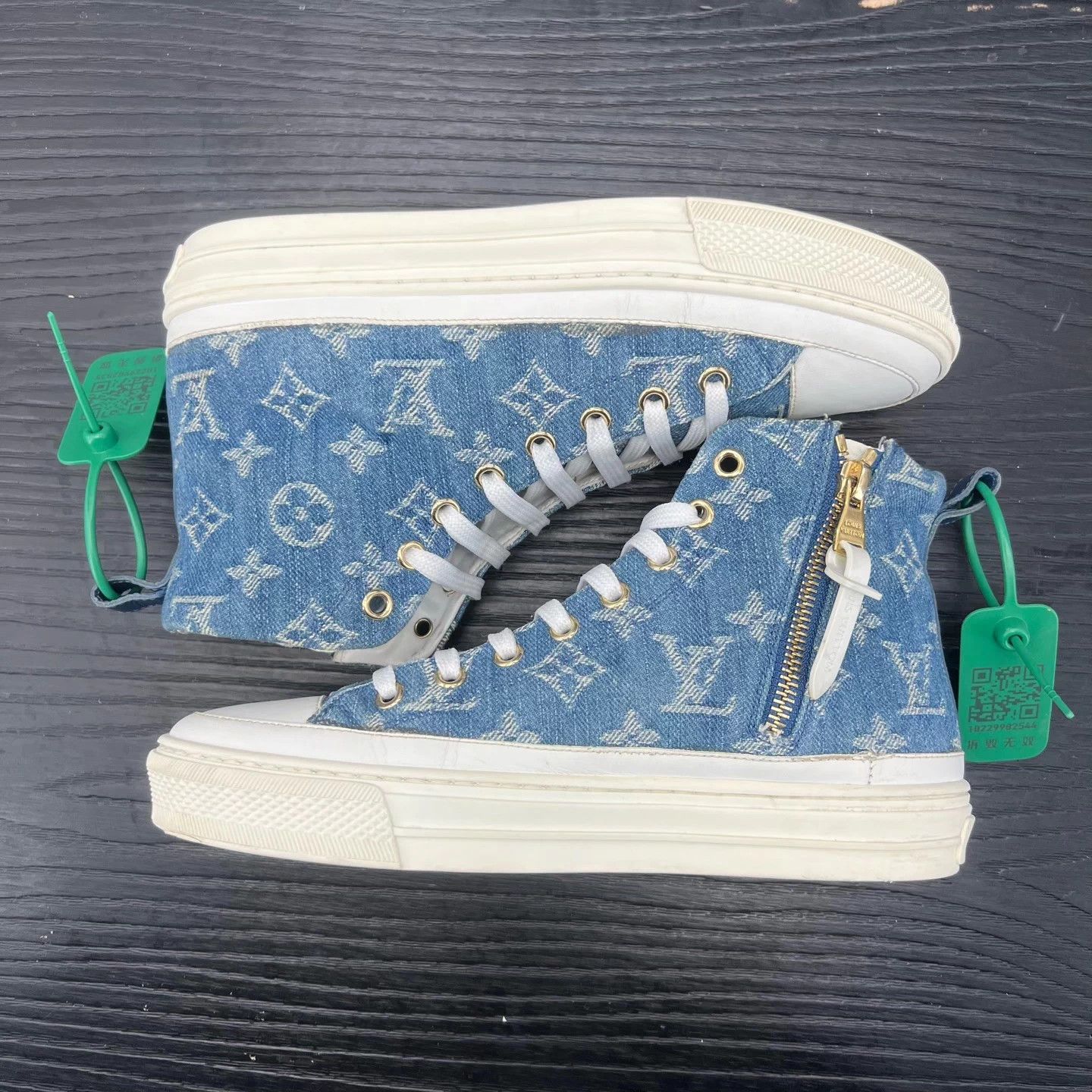 Louis Vuitton LV Stellar Washed Denim All Over Print 35.5 Size US 4.5 / IT 34.5 - 2 Thumbnail
