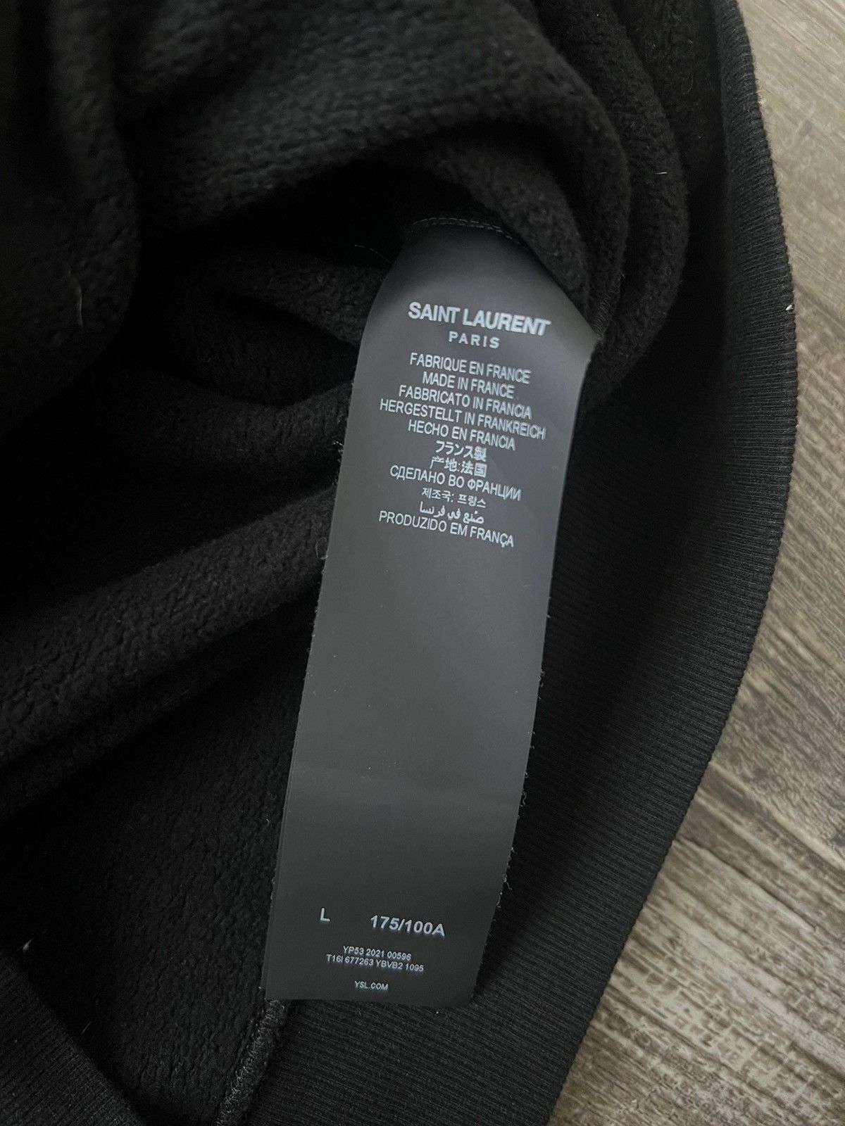 Saint Laurent Paris × Yves Saint Laurent Black Saint Laurent Graphic Hoodie Size US L / EU 52-54 / 3 - 4 Thumbnail