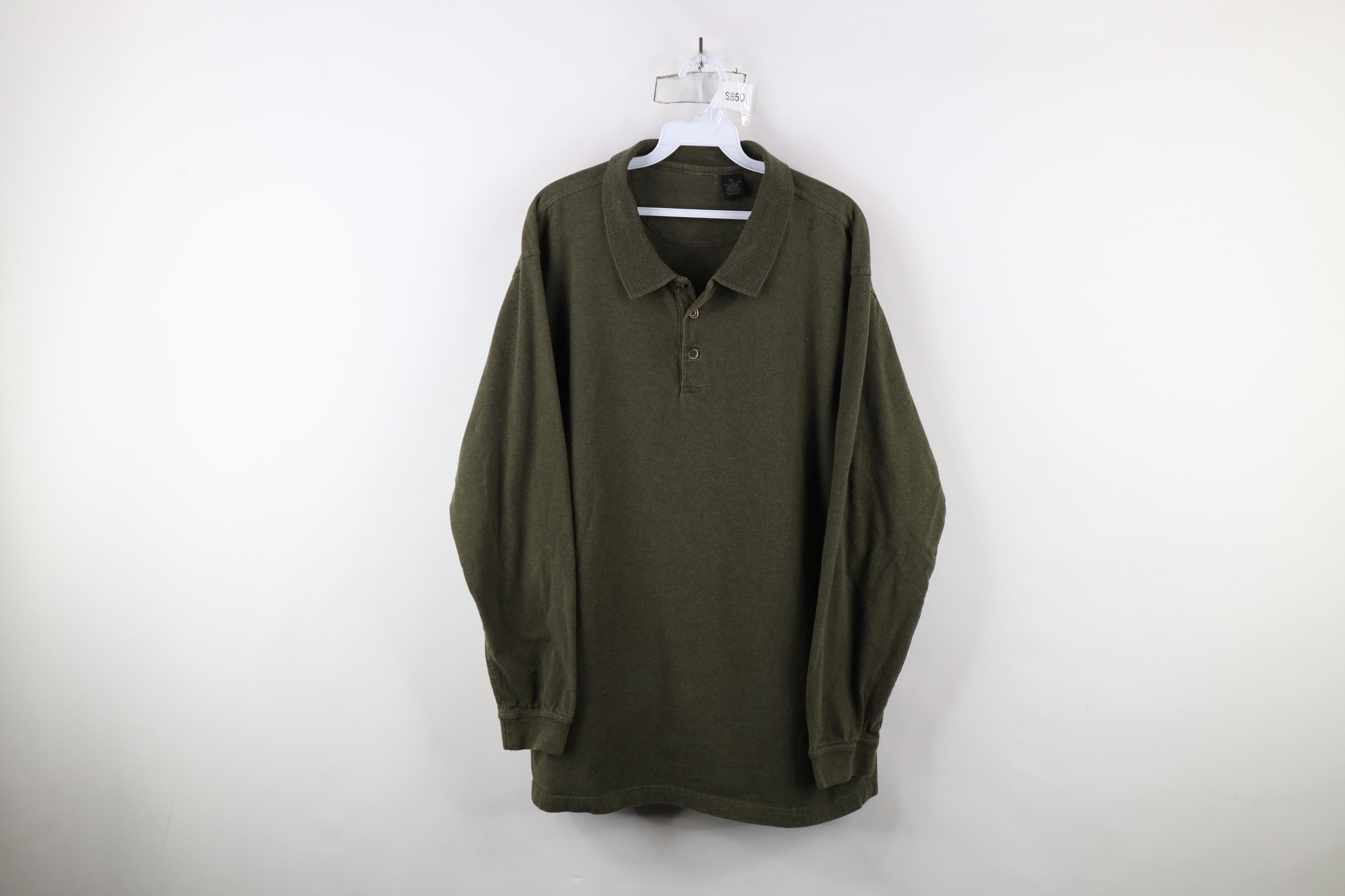 Vintage Vintage 90s Streetwear Heavyweight Long Sleeve Rugby Polo Size US XL / EU 56 / 4 - 1 Thumbnail