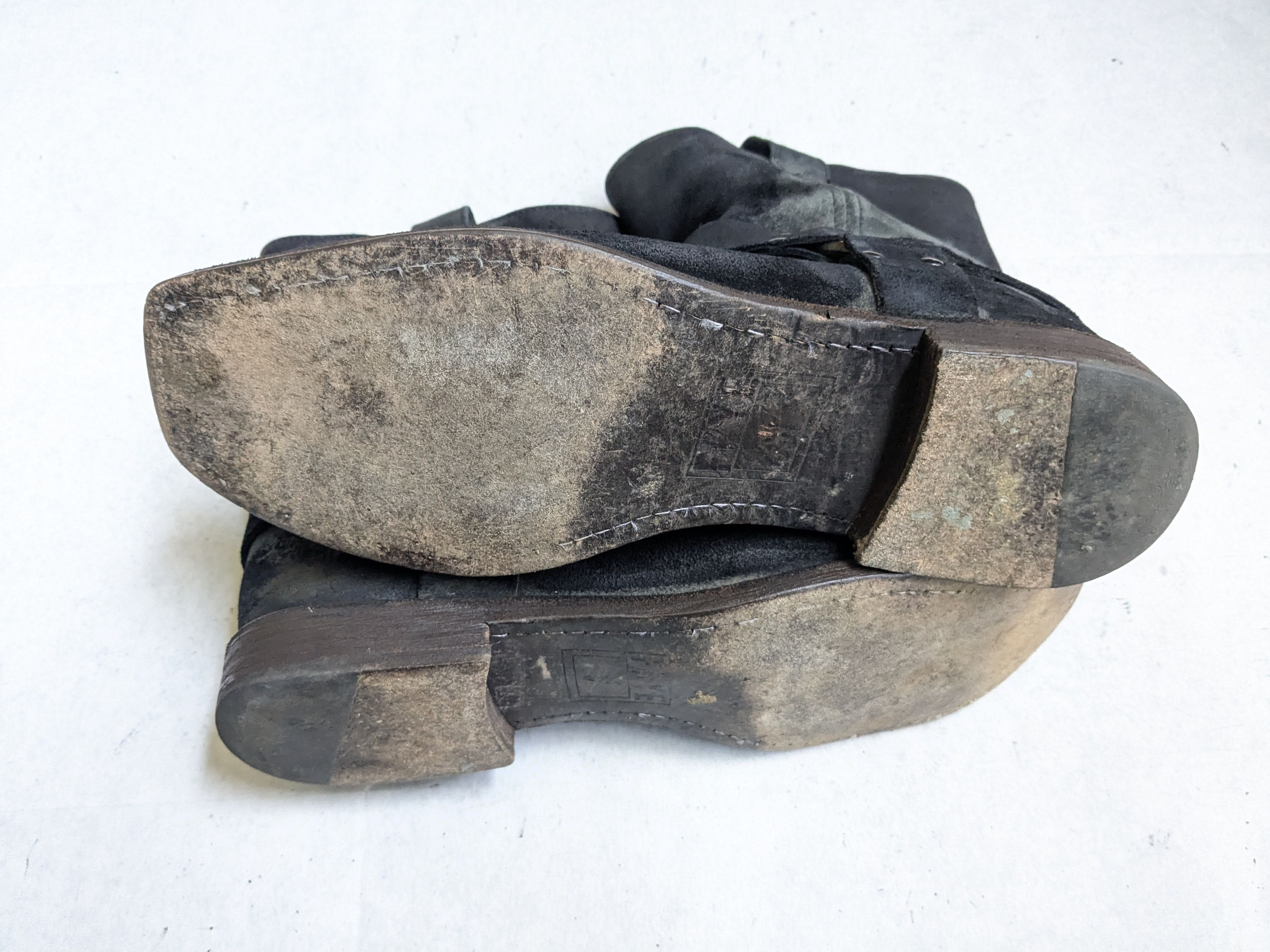 Frye Frye Suede Harness Boots Black 9 D Size US 9 / EU 42 - 11 Thumbnail