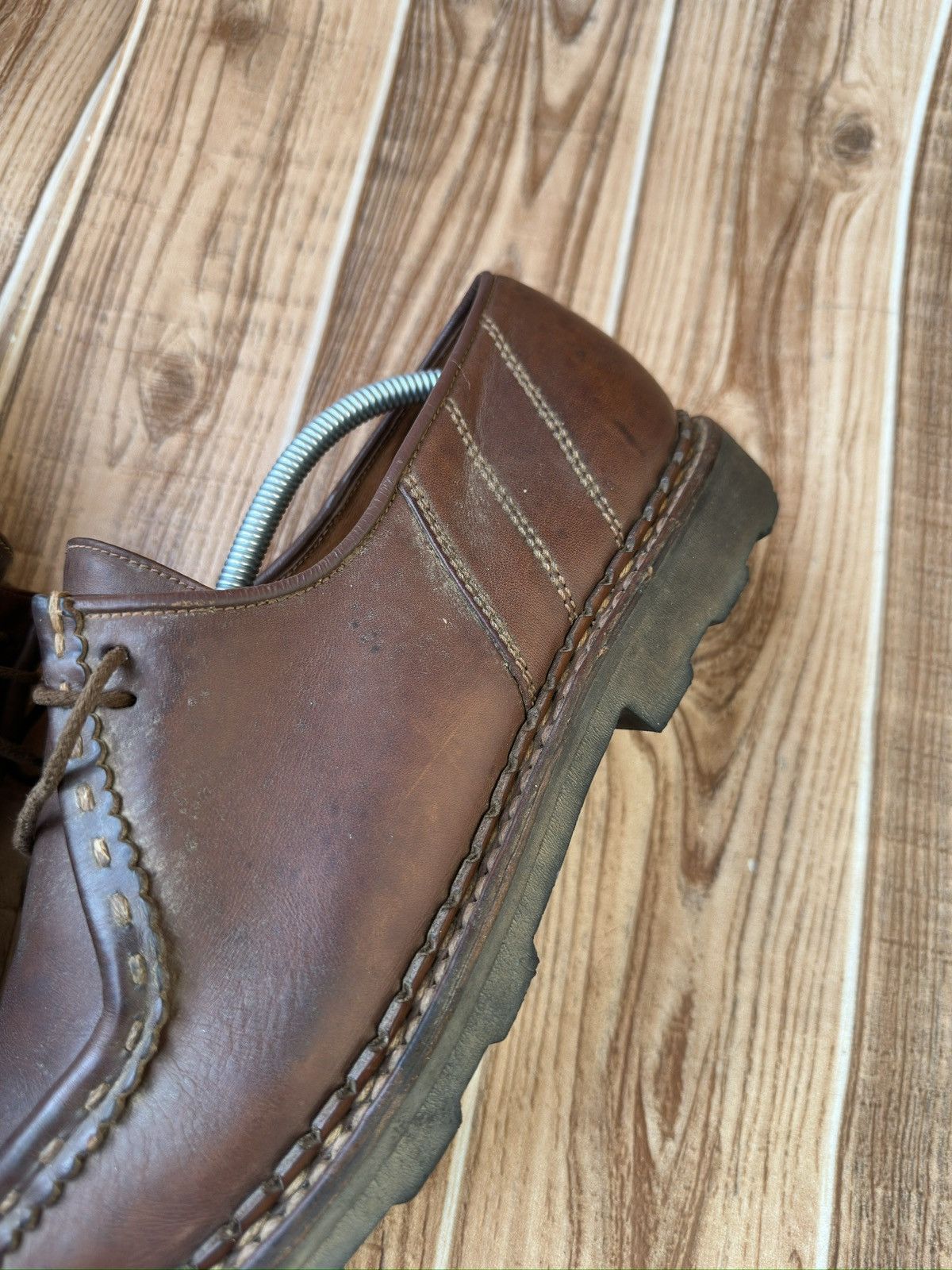 Paraboot Paraboot Michael Marche Vintage Ebony Moc Leather Derbies Size US 14 / EU 47 - 9 Thumbnail