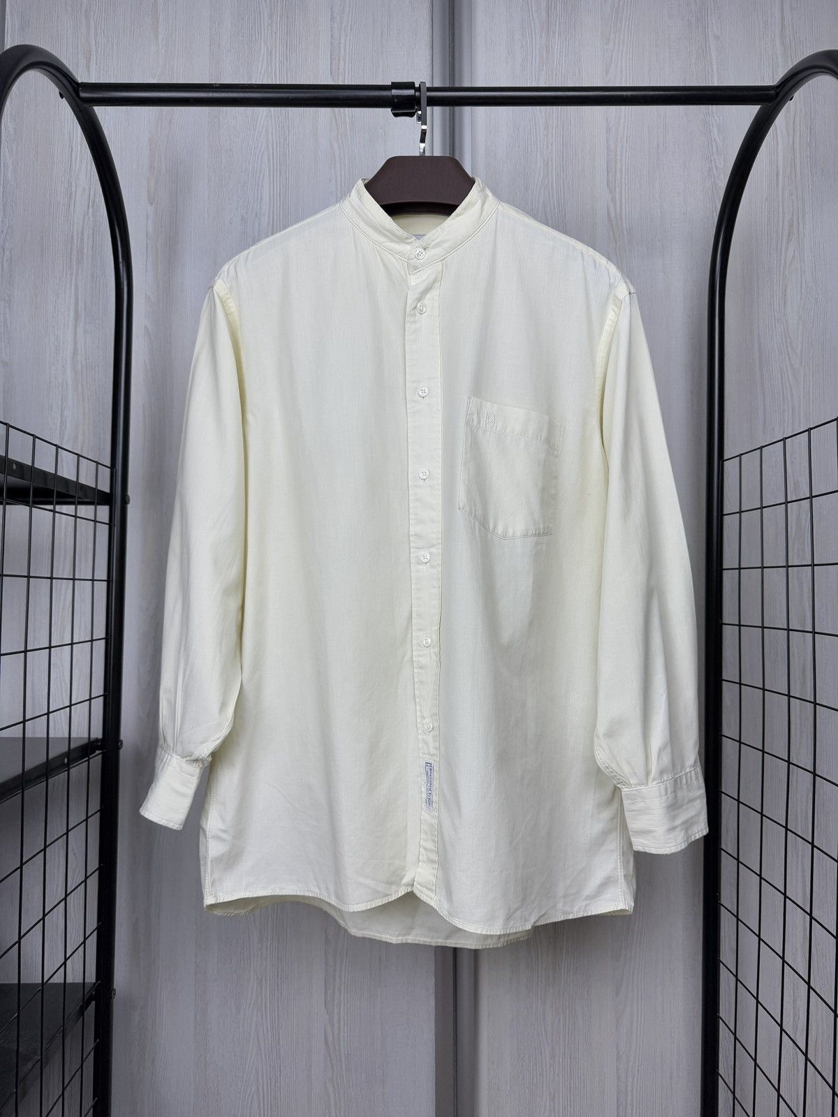 Christian Dior Monsieur Christian Dior Chemises VNTG 90s distressed collarless shirt Size US L / EU 52-54 / 3 - 1 Thumbnail