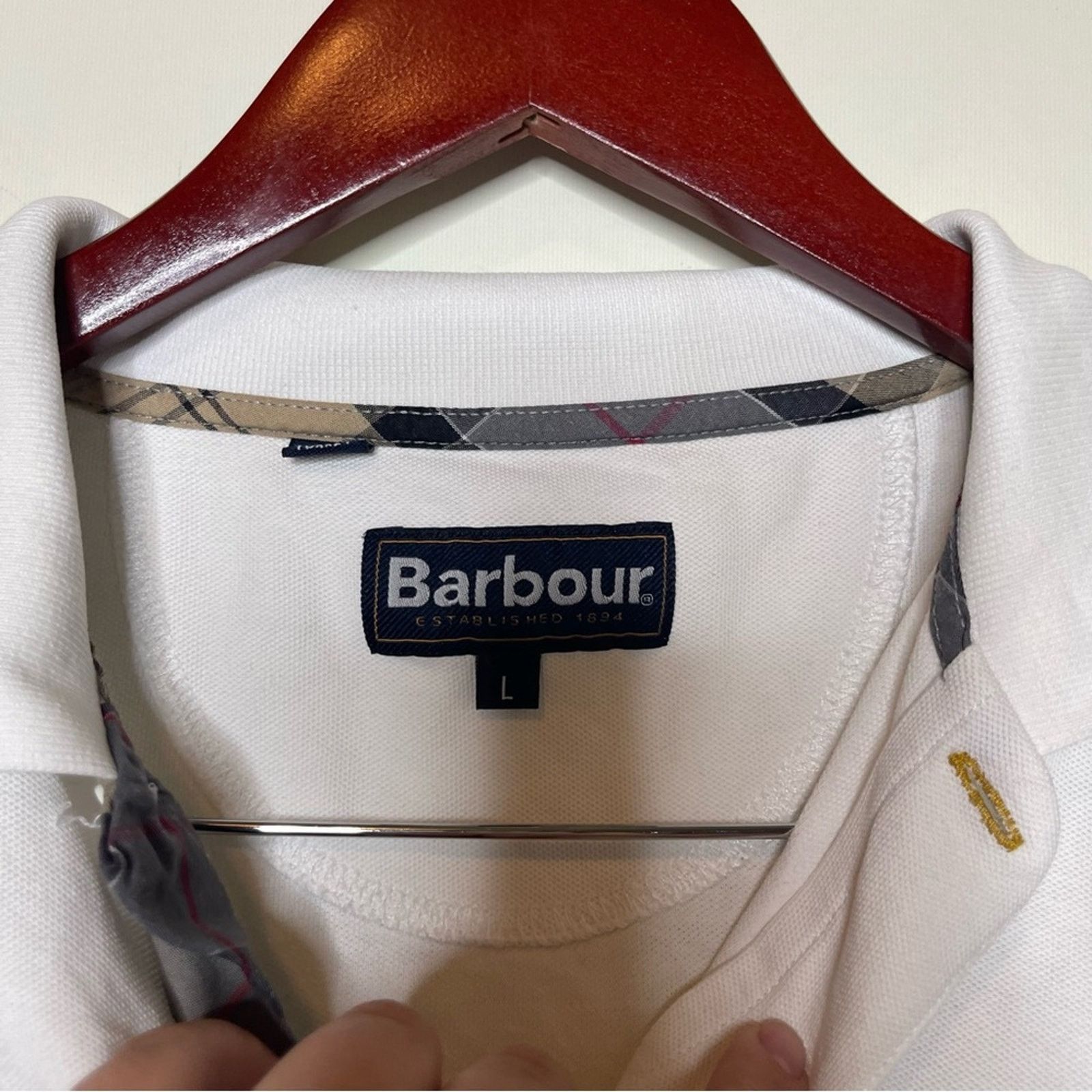 Barbour Barbour white polo shirt sz L Size US L / EU 52-54 / 3 - 2 Thumbnail