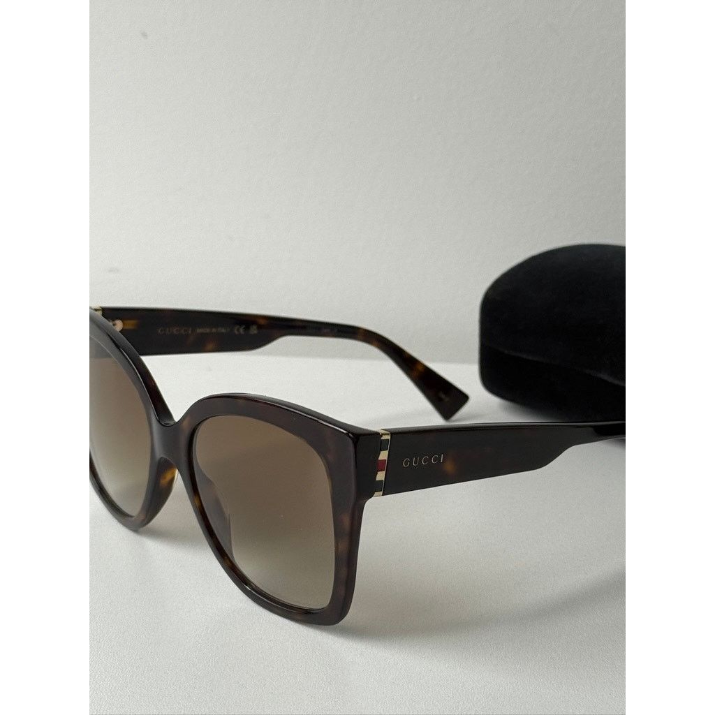 Gucci NEW Gucci GG0459S Havana Brown Cat Eye Sunglasses Size ONE SIZE - 3 Thumbnail