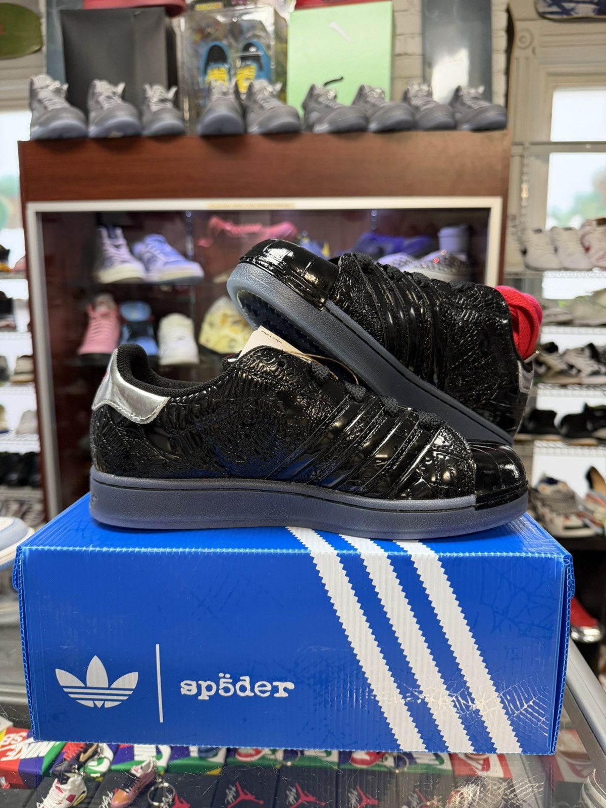 Sp5der Adidas Superstar X Sp5der (Black) Size US 8 / EU 41 - 2 Thumbnail