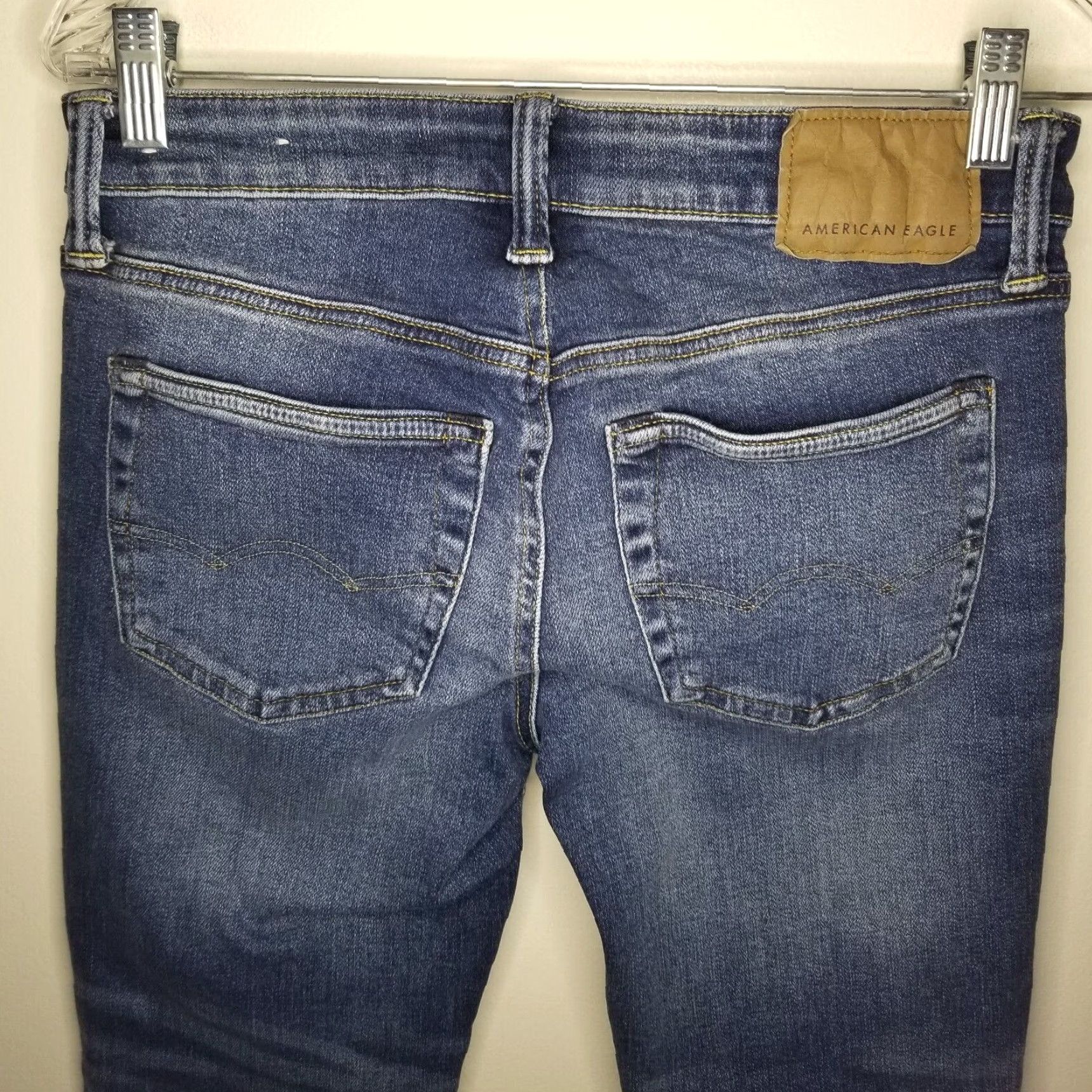 American Eagle Outfitters American Eagle Airflex Skinny Jeans 28x28 Womens Blue Size 28" / US 6 / IT 42 - 5 Thumbnail