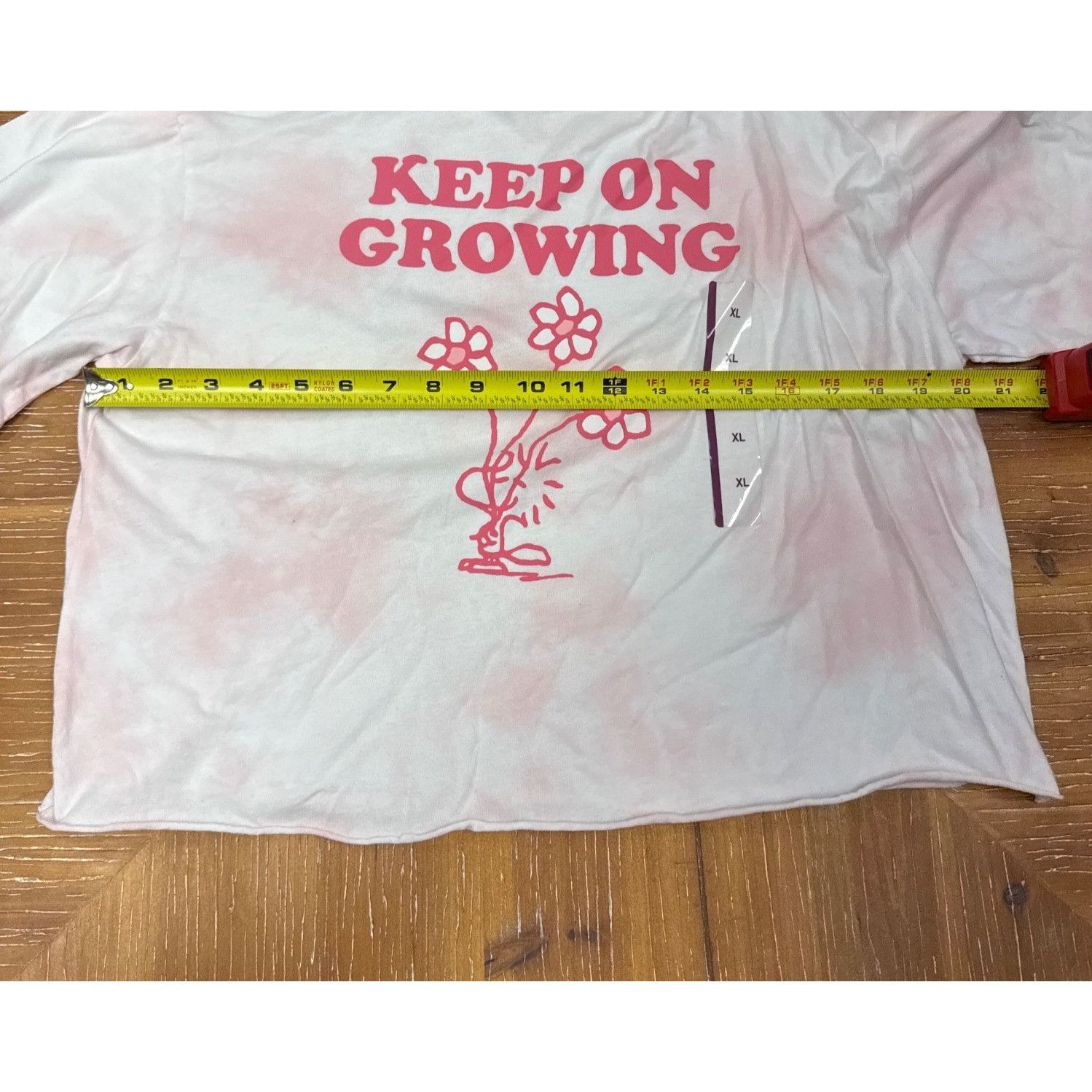 Peanuts Peanuts XL Tie-Dye Graphic Tee Keep On Growing Snoopy Pink & Size XL / US 12-14 / IT 48-50 - 6 Thumbnail
