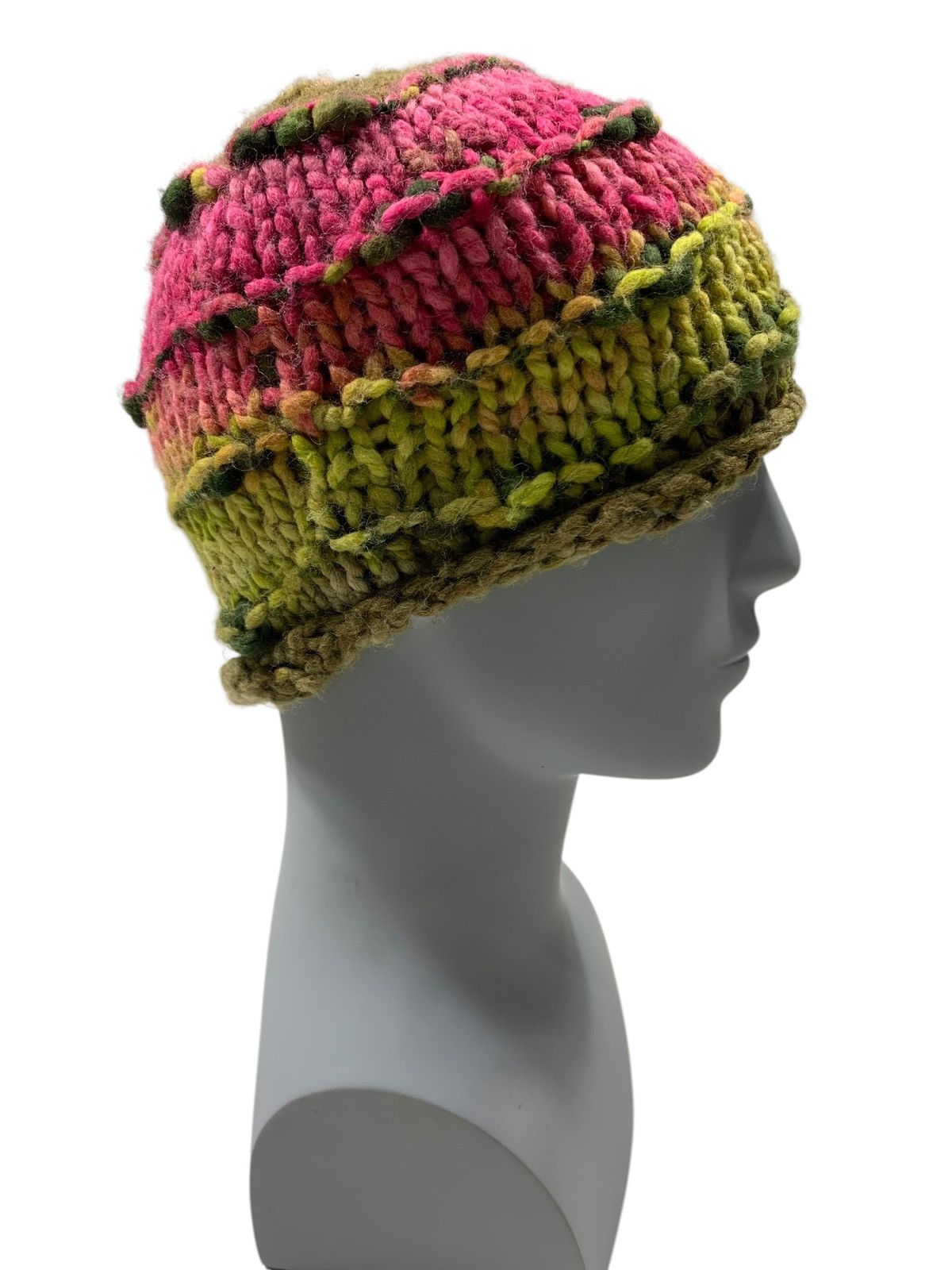 Beams Plus Beams boy Crochet knitted handmade Beanie Hats Rare Size ONE SIZE - 2 Thumbnail