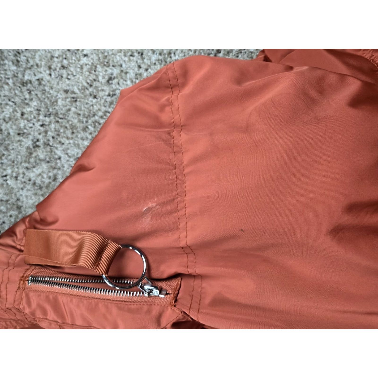 Free People Free People Long Raglan Puffer Jacket Small Womens Orange Hooded Full Zip Parka Size S / US 4 / IT 40 - 3 Thumbnail