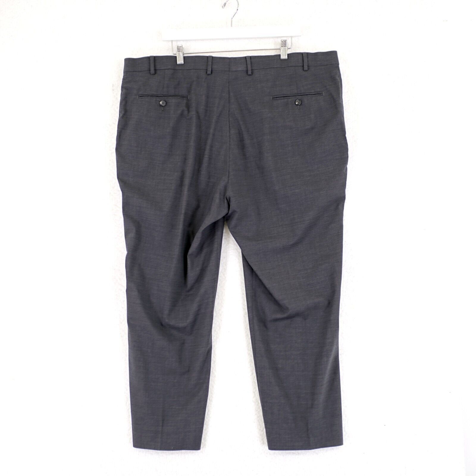 Hart Schaffner Marx Hart Schaffner Marx Gray Wool 43/27 Dress Pants High Rise Fl Size 42S - 3 Thumbnail