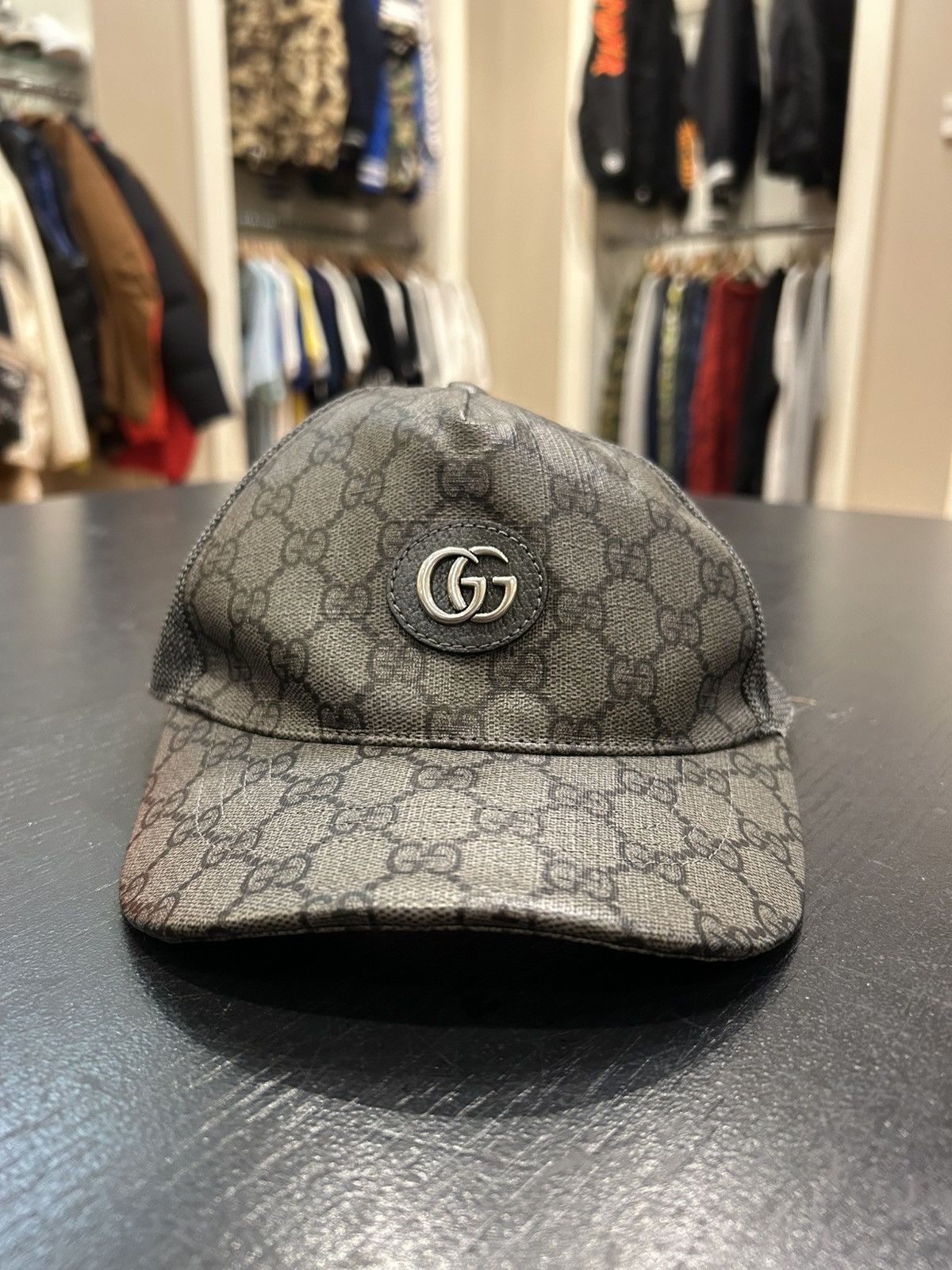 Gucci Gucci Monogram GG Hat - Grey Size ONE SIZE - 1 Thumbnail