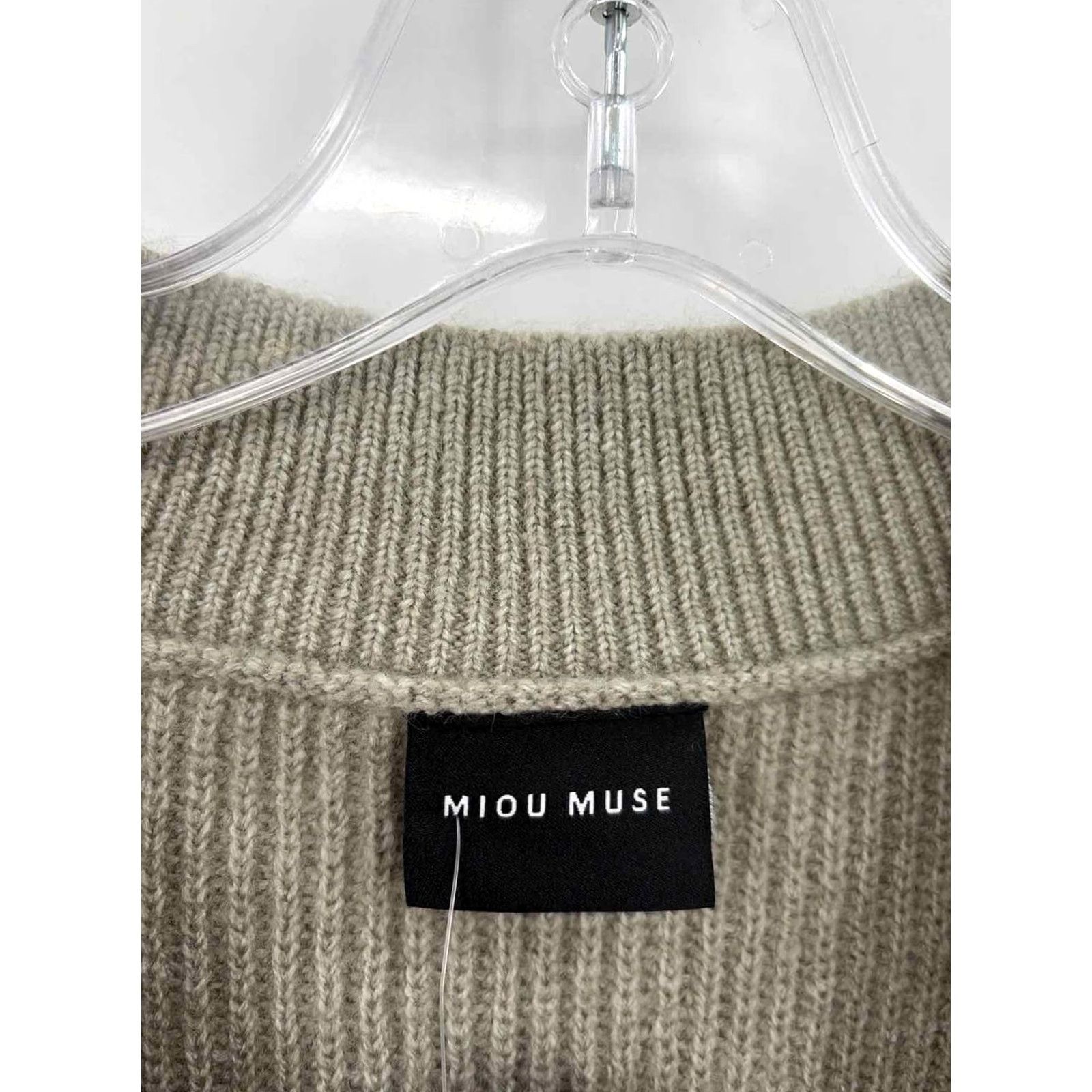 Vintage Miou Muse Gray Large Short Sleeve Sweater - Pre-Owned Size L / US 10 / IT 46 - 3 Thumbnail