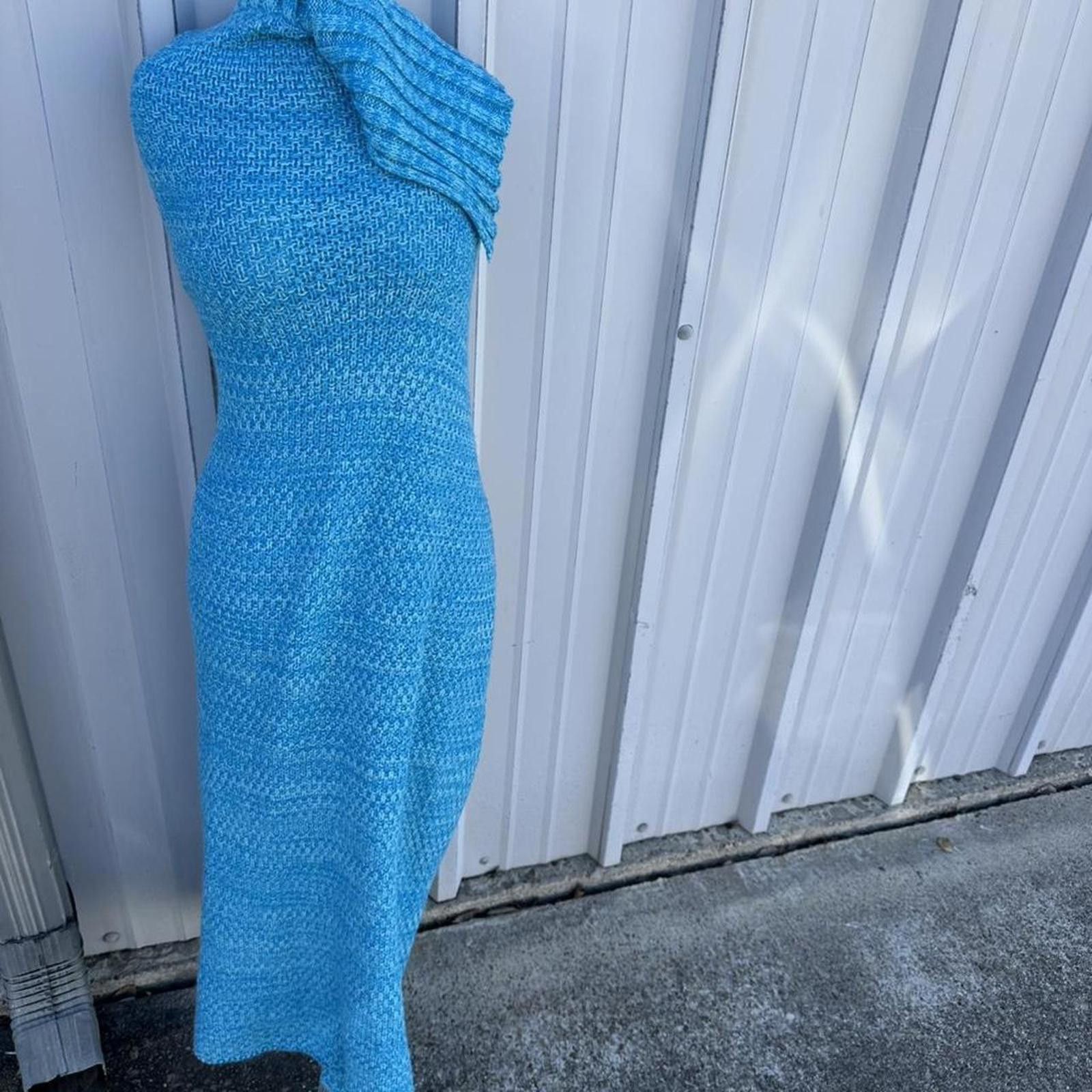 Other Blue hand knitted cover up #fairycore Size ONE SIZE - 2 Thumbnail