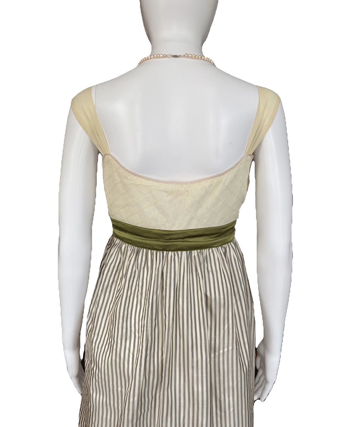 John Galliano John Galliano 2000s Vintage Silk Tulle Striped Dress Size M / US 6-8 / IT 42-44 - 9 Thumbnail