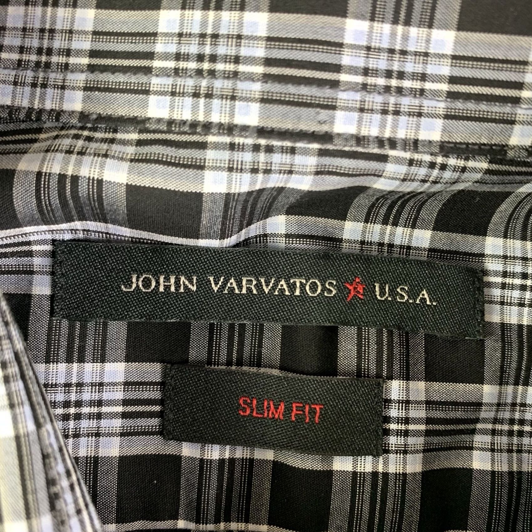 John Varvatos John Varvatos Plaid Button Up Shirt Mens 15 1/2 32/33 Black Long Sleeve Size US L / EU 52-54 / 3 - 3 Thumbnail