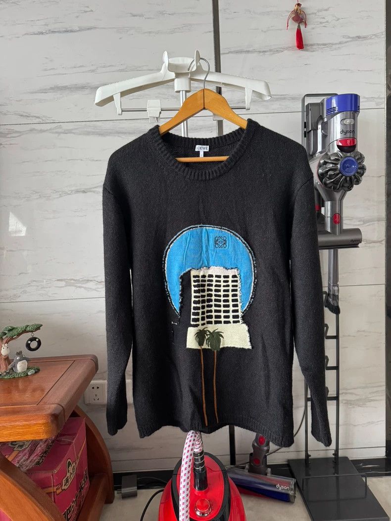 LOEWE Black Sweater with Unique Design-dmc
