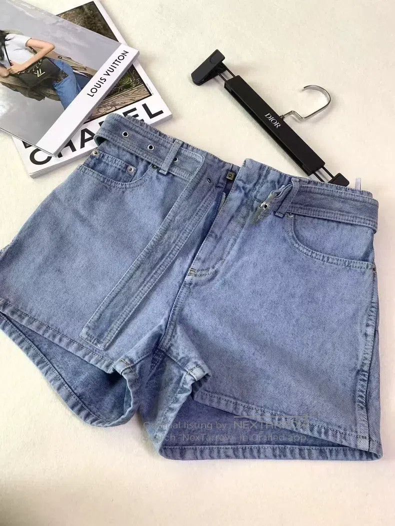 Dior Denim shorts with belt