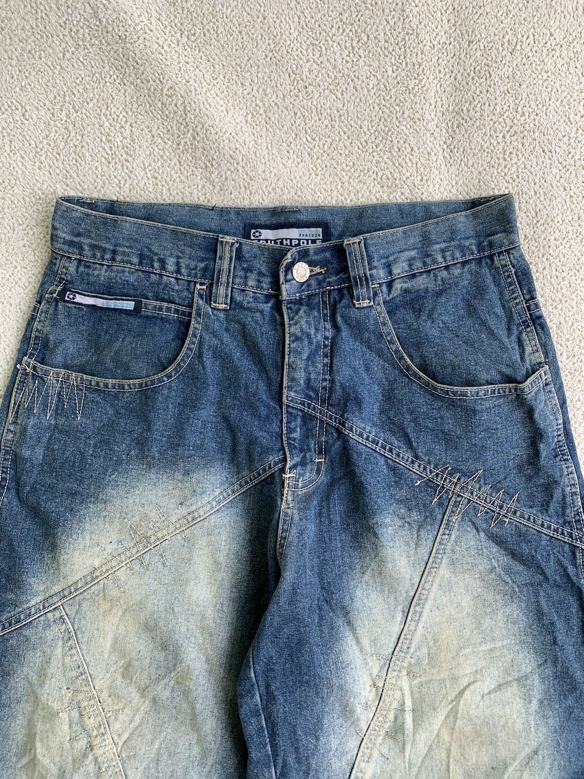 Southpole Southpole Distressed Mud Wash Baggy Jorts Size US 32 / EU 48 - 5 Thumbnail