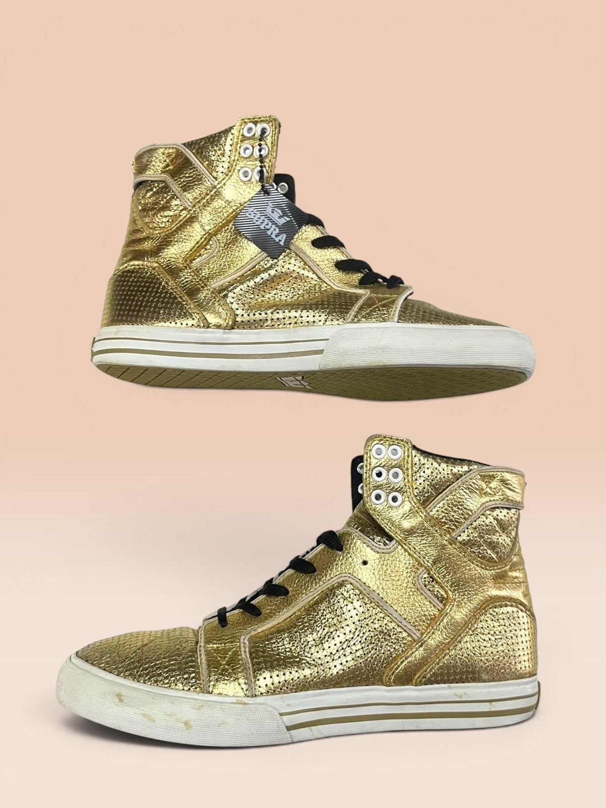 Supra Supra Skytop 14K Gold Perforated Hightops Size US 9 / EU 42 - 15 Thumbnail
