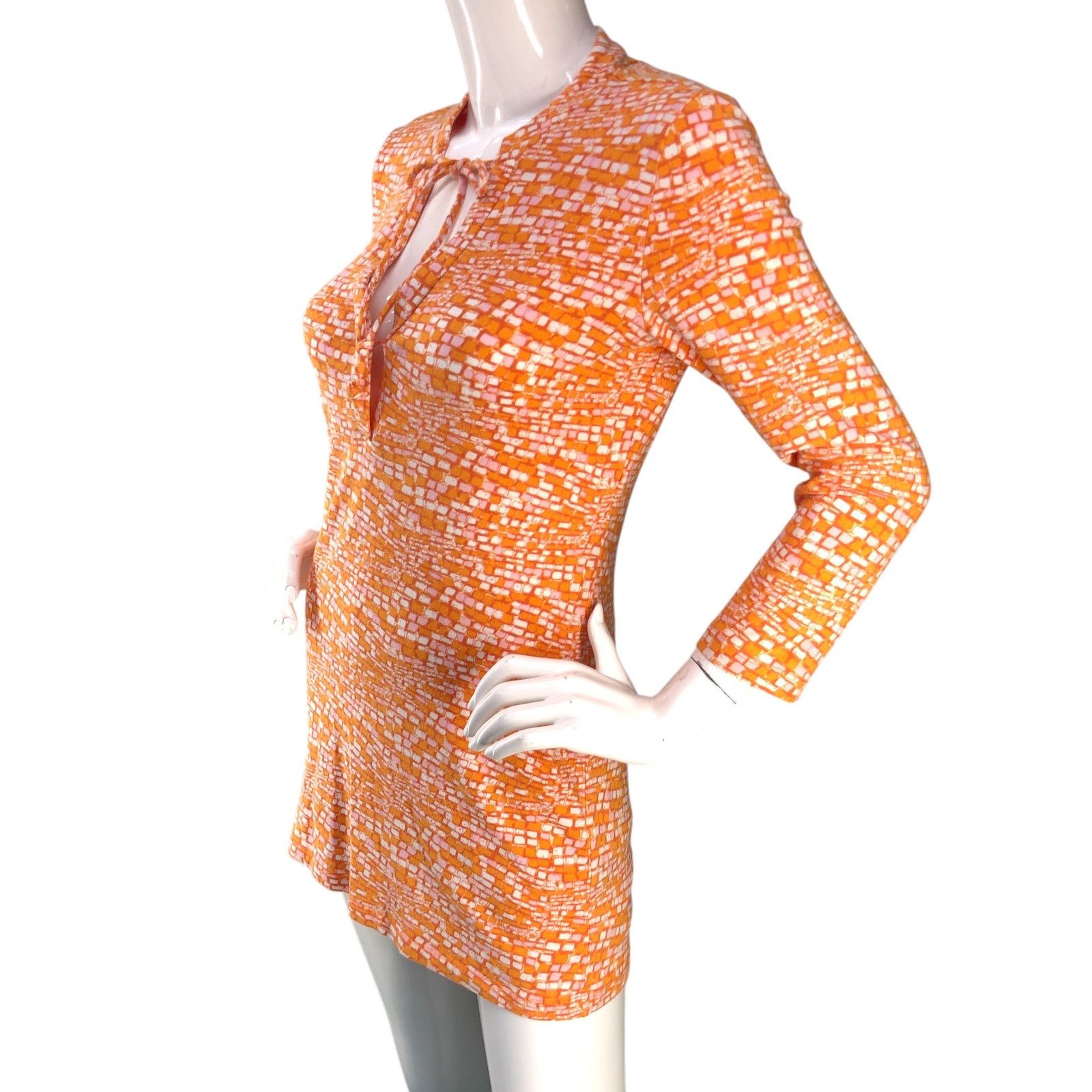 J.McLaughlin J McLaughlin Size XS Dress Mini Tunic Length Stretch Orange Size XS / US 0-2 / IT 36-38 - 4 Thumbnail