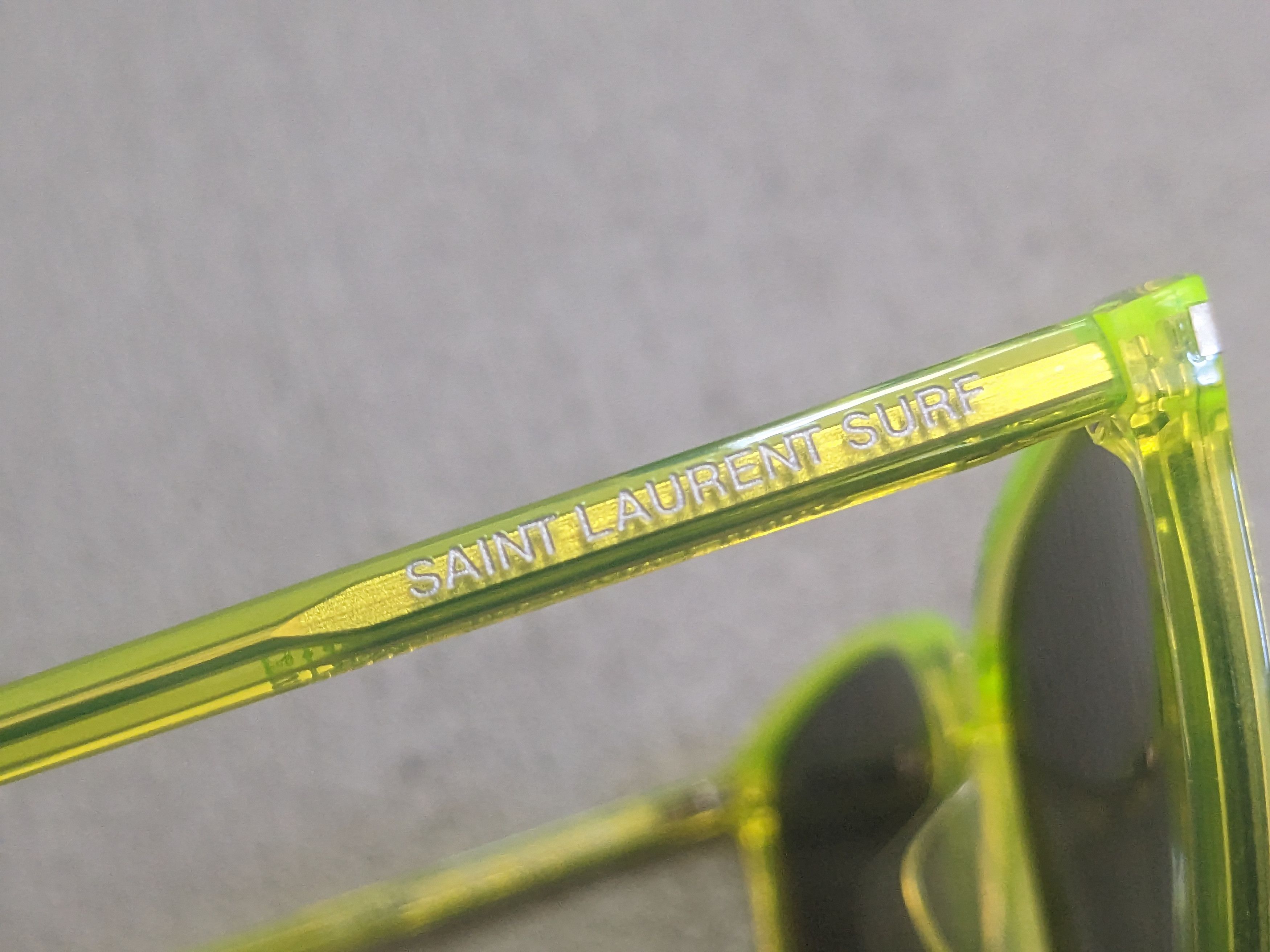 Saint Laurent Paris Saint Laurent Paris SL 37 Sunglasses Green Square SLP YSL Size ONE SIZE - 6 Thumbnail