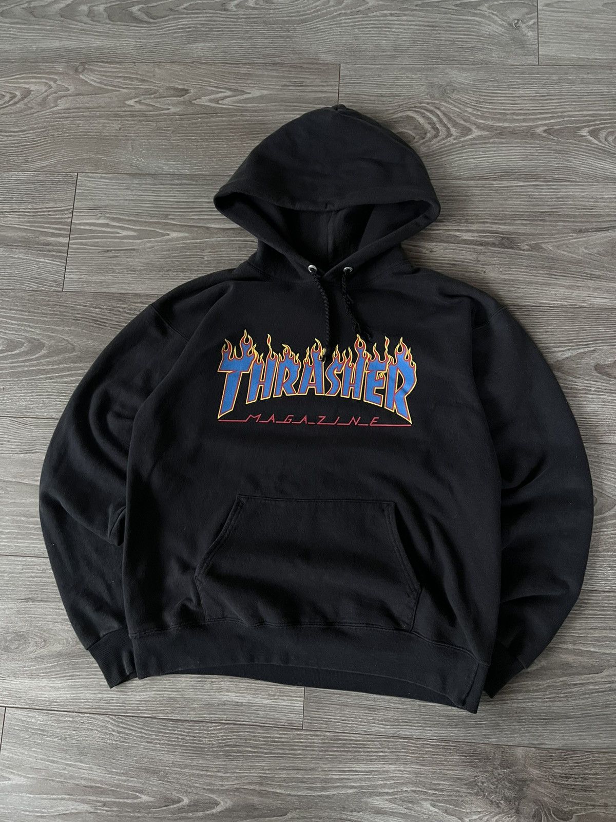 Hanes × Thrasher × Vintage ‼️Archival Trasher x Hanes Cotton Big Logo Skate Style Hoodie Size US S / EU 44-46 / 1 - 2 Thumbnail