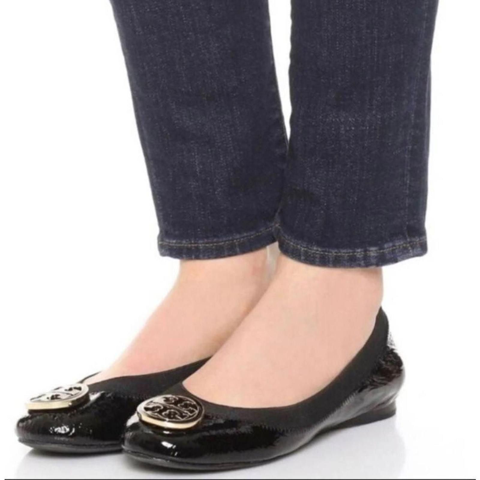 Other Tory Burch Black Flats with Gold Logo Size US 6.5 / IT 36.5 - 1 Thumbnail