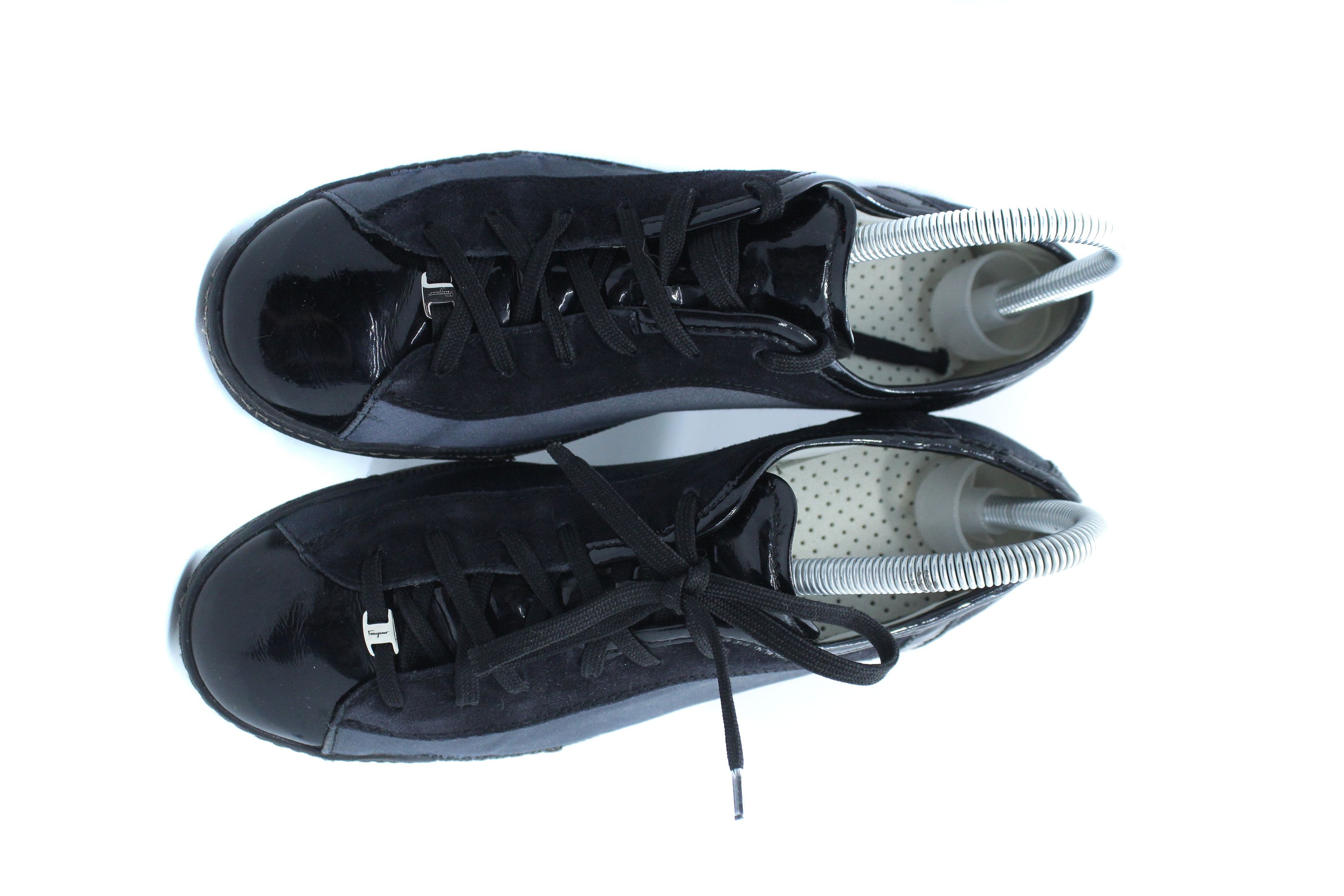 Salvatore Ferragamo Patent Leather Low Sneakers Size US 7 / IT 37 - 5 Thumbnail
