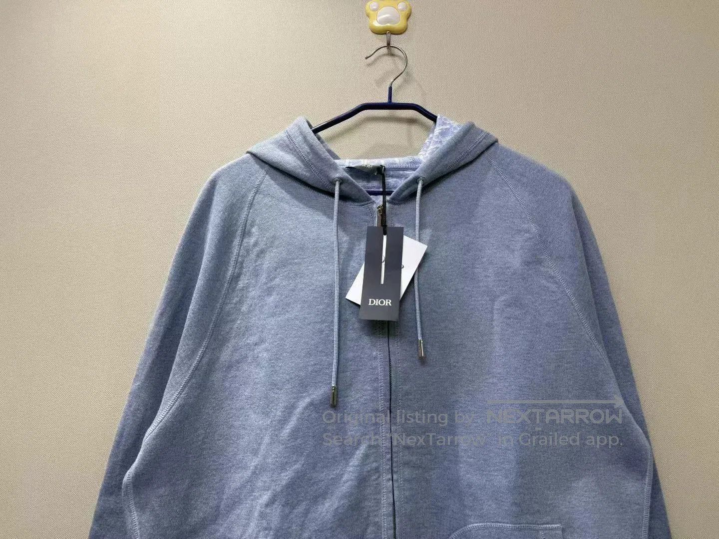 Dior dior logo cashmere coat in dust blue. Size US XXL / EU 58 / 5 - 2 Thumbnail