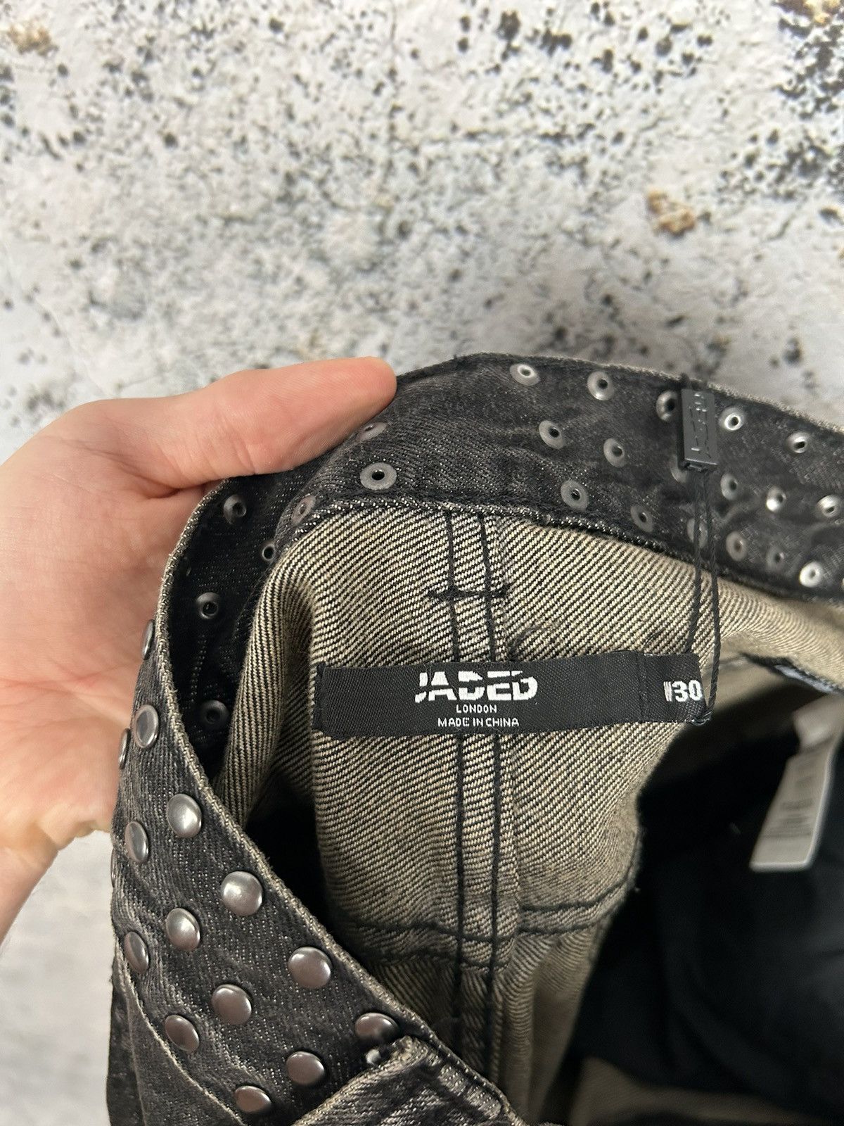 Jaded London Jaded London Colossus Fit Black Distressed Denim Jeans Rare Size US 30 / EU 46 - 9 Thumbnail