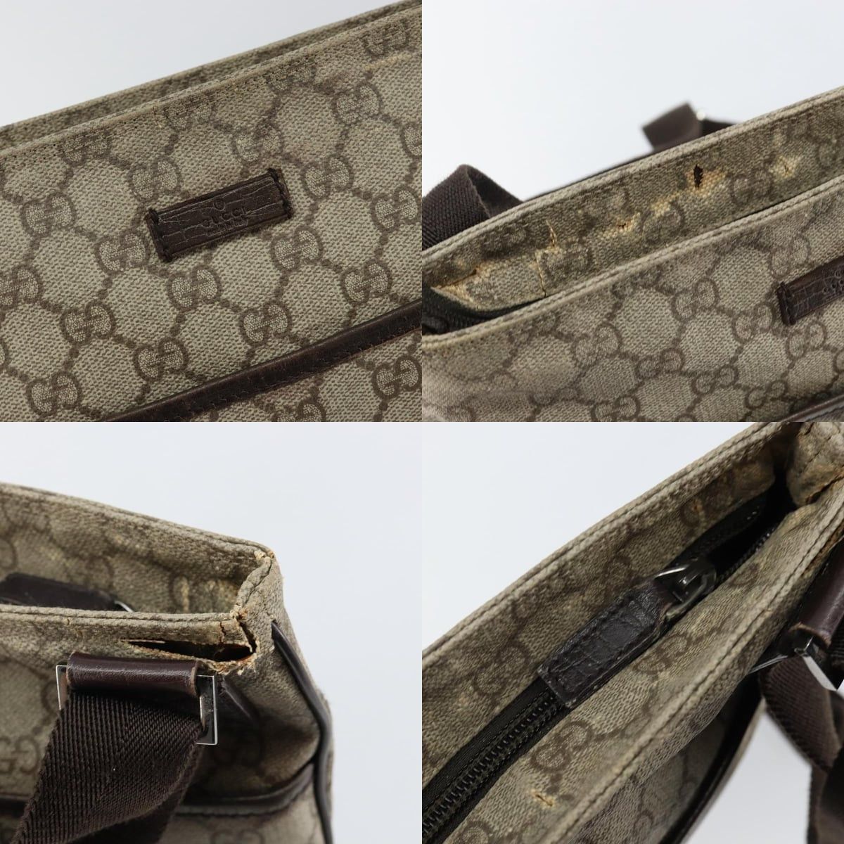 Gucci GUCCI GG Supreme Shoulder Bag Pvc Beige Silver Size ONE SIZE - 11 Thumbnail
