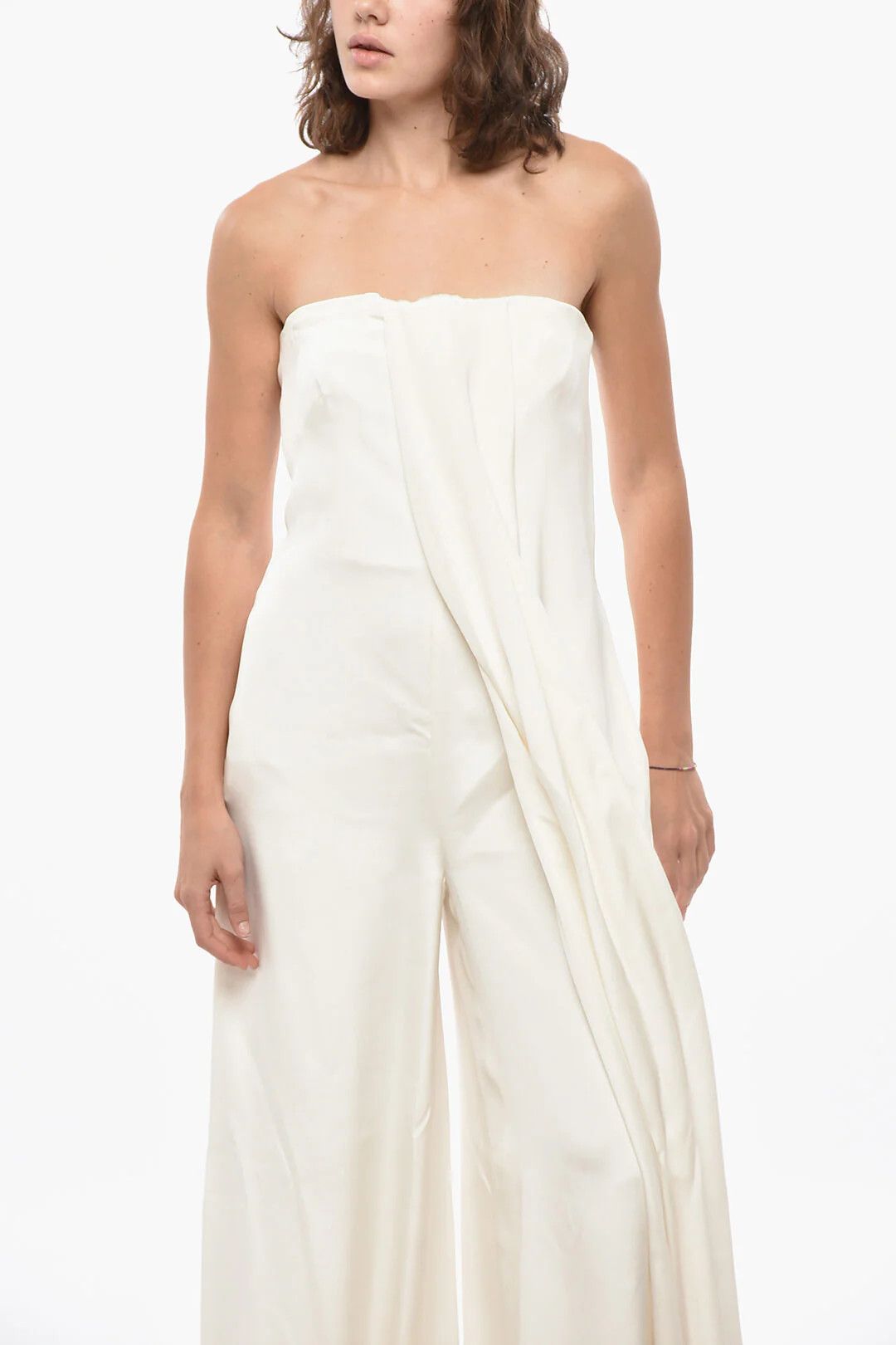 Max Mara og1mm0426 Sleeveless Jumpsuit in White Size 28" / US 6 / IT 42 - 3 Thumbnail